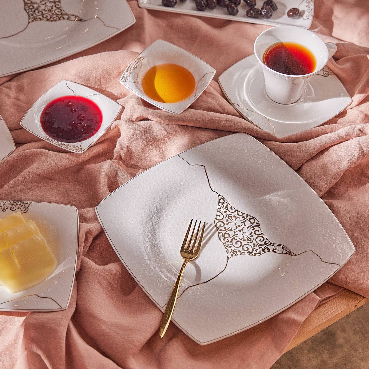 Karaca Fine Pearl Era 26 Pieces Breakfast Set For 6 Persons 153.03.08.1115 -  Dinnerware Sets - ebarza Furniture UAE | Shop Modern Furniture in Abu Dhabi & Dubai - مفروشات ايبازرا في الامارات | تسوق اثاث عصري وديكورات مميزة في دبي وابوظبي