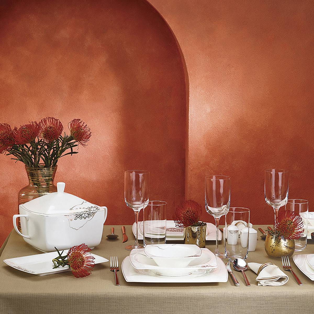 Karaca Fine Pearl Era 62 Pieces Dinnerware Set For 12 Persons 153.03.08.1114 -  Dinnerware Sets - ebarza Furniture UAE | Shop Modern Furniture in Abu Dhabi & Dubai - مفروشات ايبازرا في الامارات | تسوق اثاث عصري وديكورات مميزة في دبي وابوظبي