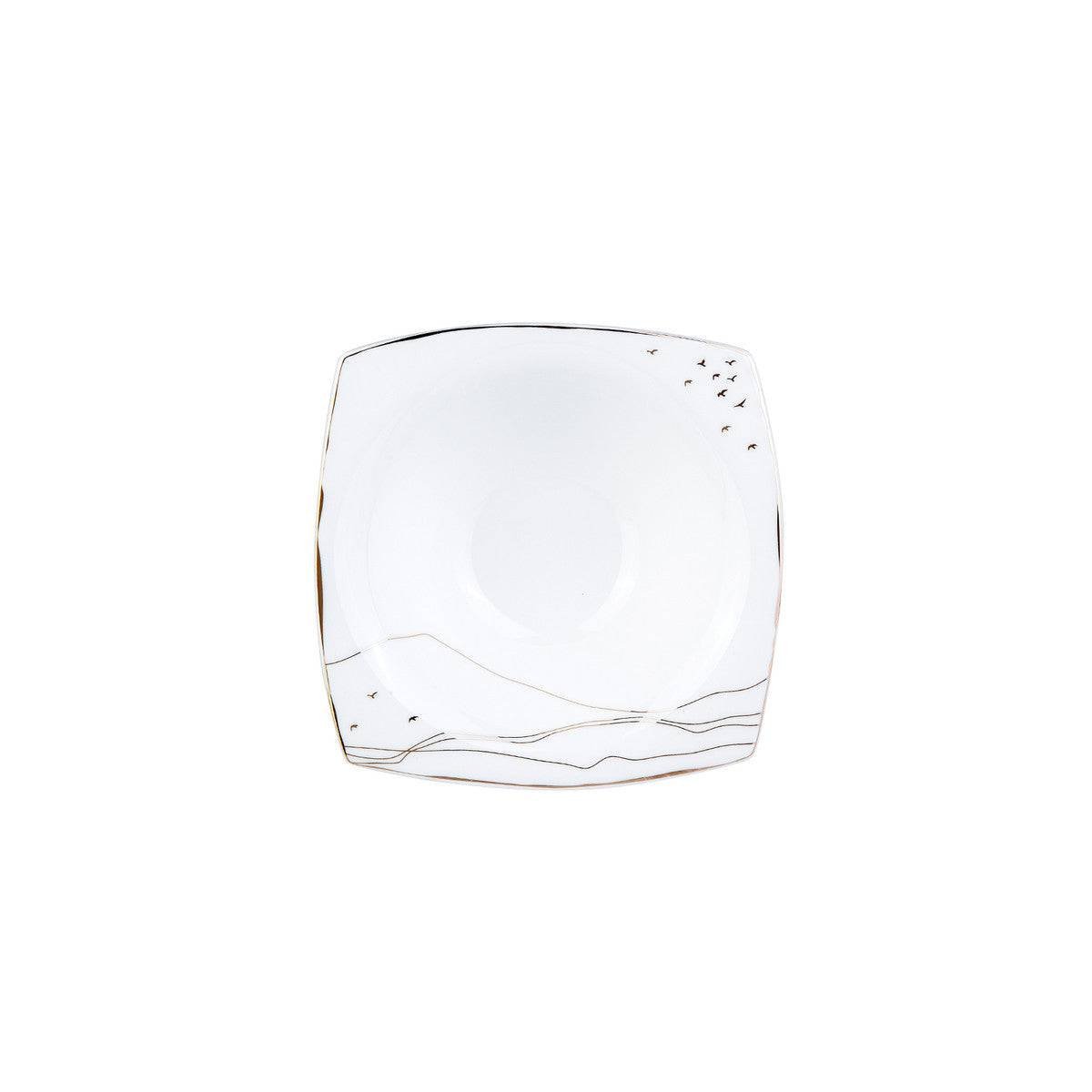 Karaca Fine Pearl Ocaso 62 Pieces Square Pearl Dinnerware Set For 12 People 153.03.08.0295 -  Dinnerware Sets - ebarza Furniture UAE | Shop Modern Furniture in Abu Dhabi & Dubai - مفروشات ايبازرا في الامارات | تسوق اثاث عصري وديكورات مميزة في دبي وابوظبي