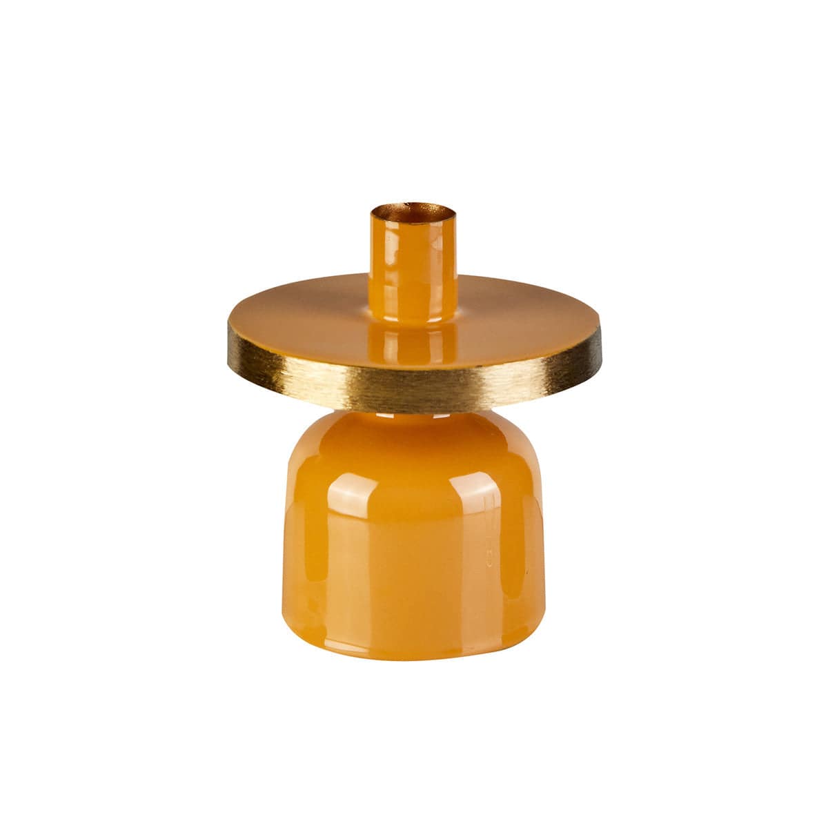 Karaca Glore Candlestick 11,5X10Cm Mustard Yellow 153.20.01.0241 -  Candle Holders - ebarza Furniture UAE | Shop Modern Furniture in Abu Dhabi & Dubai - مفروشات ايبازرا في الامارات | تسوق اثاث عصري وديكورات مميزة في دبي وابوظبي