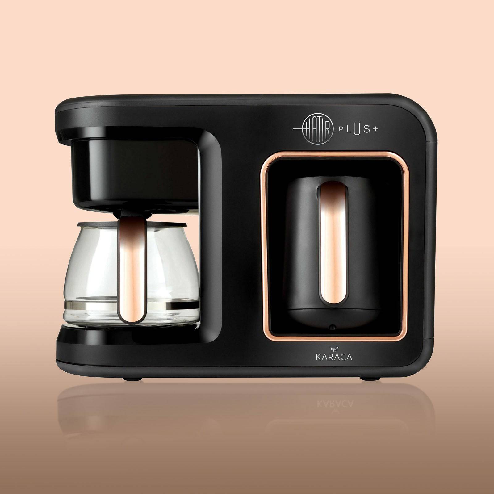 Karaca Hatir Plus 2 In 1 Black Copper Coffee Machine 153.01.06.4923 -  Kitchen Appliances - ebarza Furniture UAE | Shop Modern Furniture in Abu Dhabi & Dubai - مفروشات ايبازرا في الامارات | تسوق اثاث عصري وديكورات مميزة في دبي وابوظبي