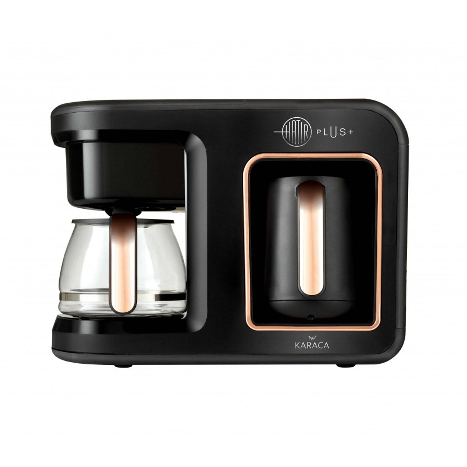 Karaca Hatir Plus 2 In 1 Black Copper Coffee Machine 153.01.06.4923 -  Kitchen Appliances - ebarza Furniture UAE | Shop Modern Furniture in Abu Dhabi & Dubai - مفروشات ايبازرا في الامارات | تسوق اثاث عصري وديكورات مميزة في دبي وابوظبي