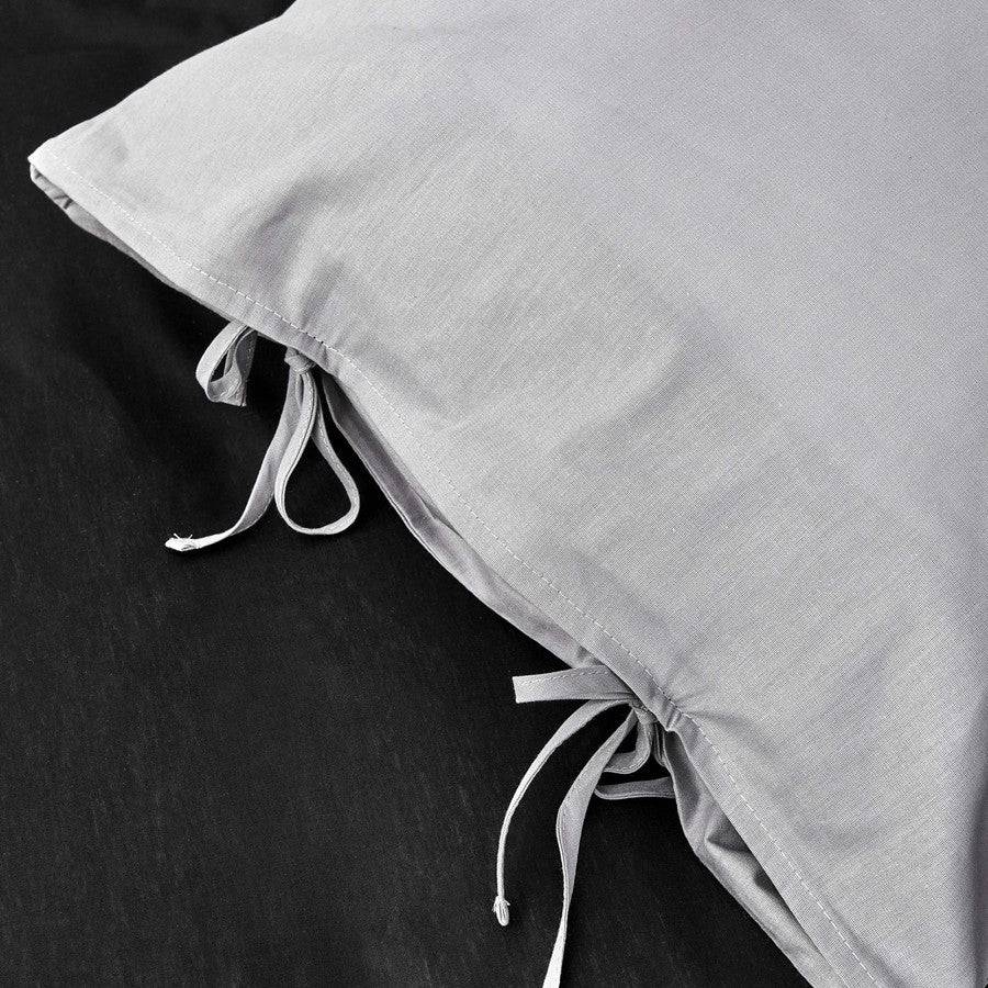 Karaca Home Basic Black Dark Gray 100% Cotton Double Sided Double Duvet Cover Set 200.18.01.0728 -  Bedding - ebarza Furniture UAE | Shop Modern Furniture in Abu Dhabi & Dubai - مفروشات ايبازرا في الامارات | تسوق اثاث عصري وديكورات مميزة في دبي وابوظبي