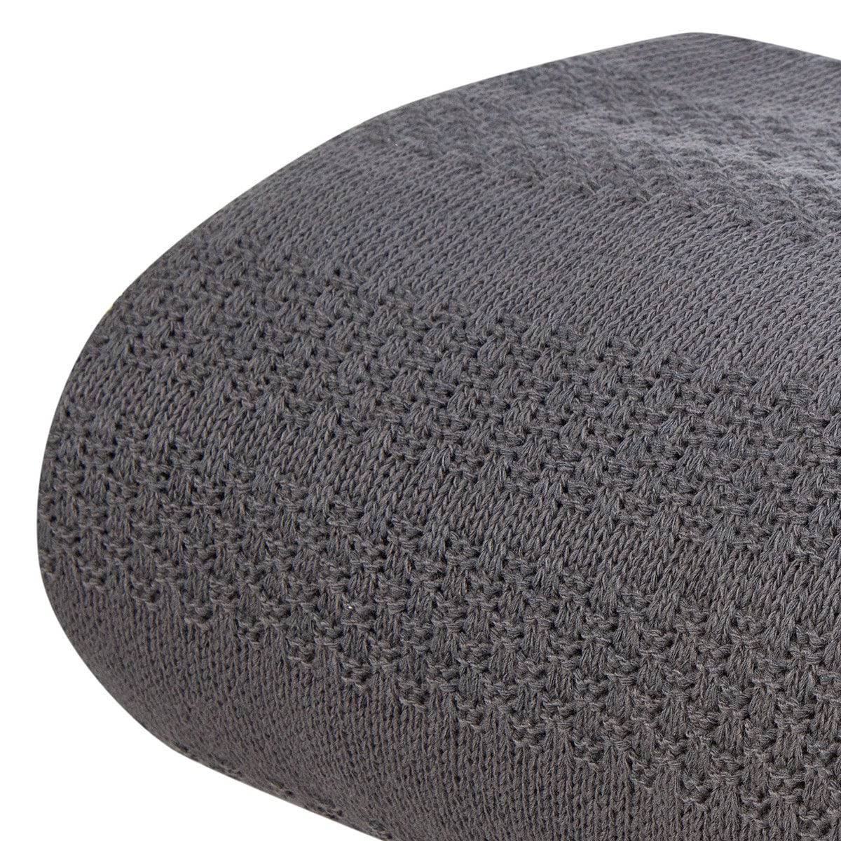 Karaca Home Charm Bold Anthracite Double Knit Blanket[ Antrasit Battaniye] 200.17.01.0269 -  Blankets - ebarza Furniture UAE | Shop Modern Furniture in Abu Dhabi & Dubai - مفروشات ايبازرا في الامارات | تسوق اثاث عصري وديكورات مميزة في دبي وابوظبي