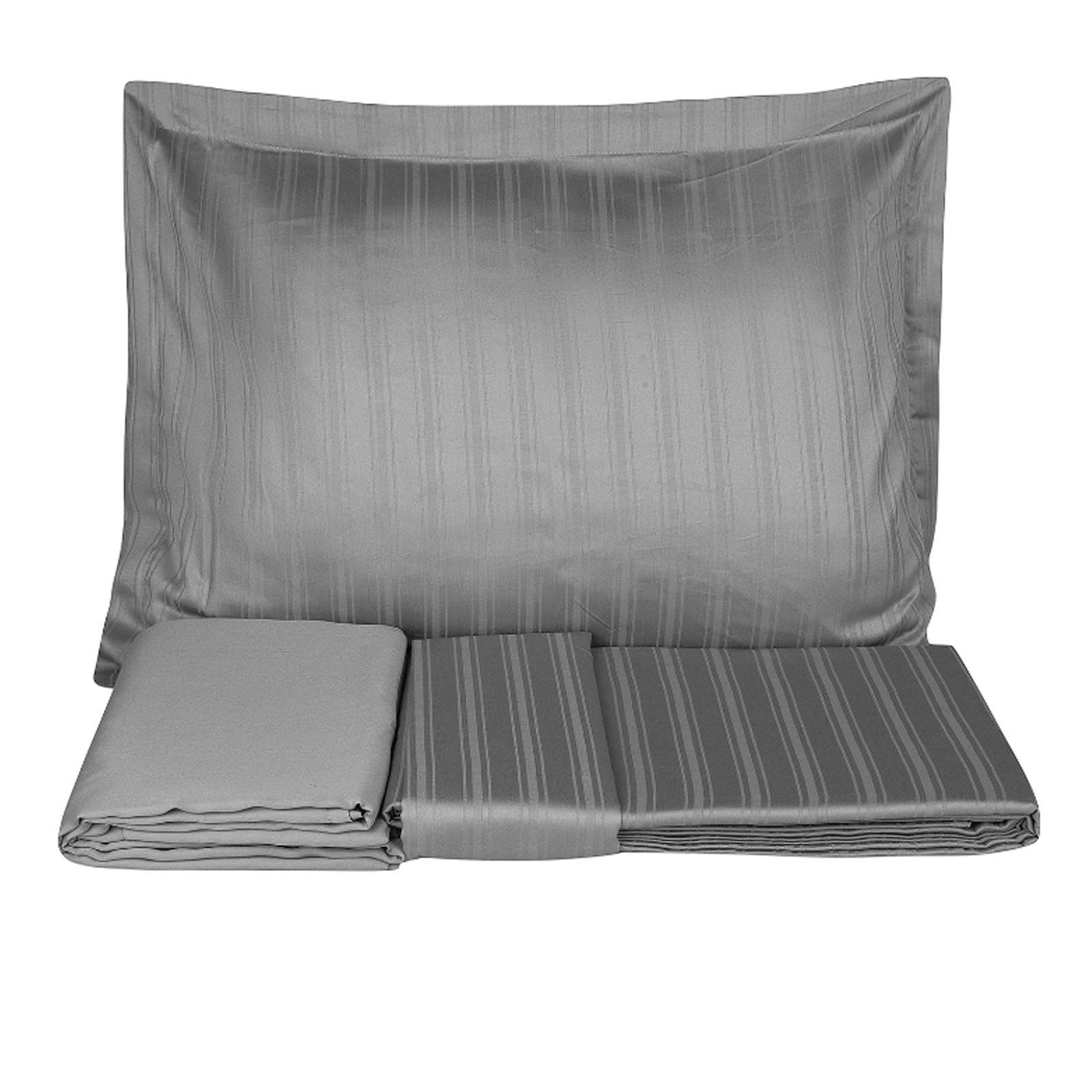 Karaca Home Charm Bold Gray Satin Double Duvet Cover Set 200.16.01.0064 -  Bedding - ebarza Furniture UAE | Shop Modern Furniture in Abu Dhabi & Dubai - مفروشات ايبازرا في الامارات | تسوق اثاث عصري وديكورات مميزة في دبي وابوظبي