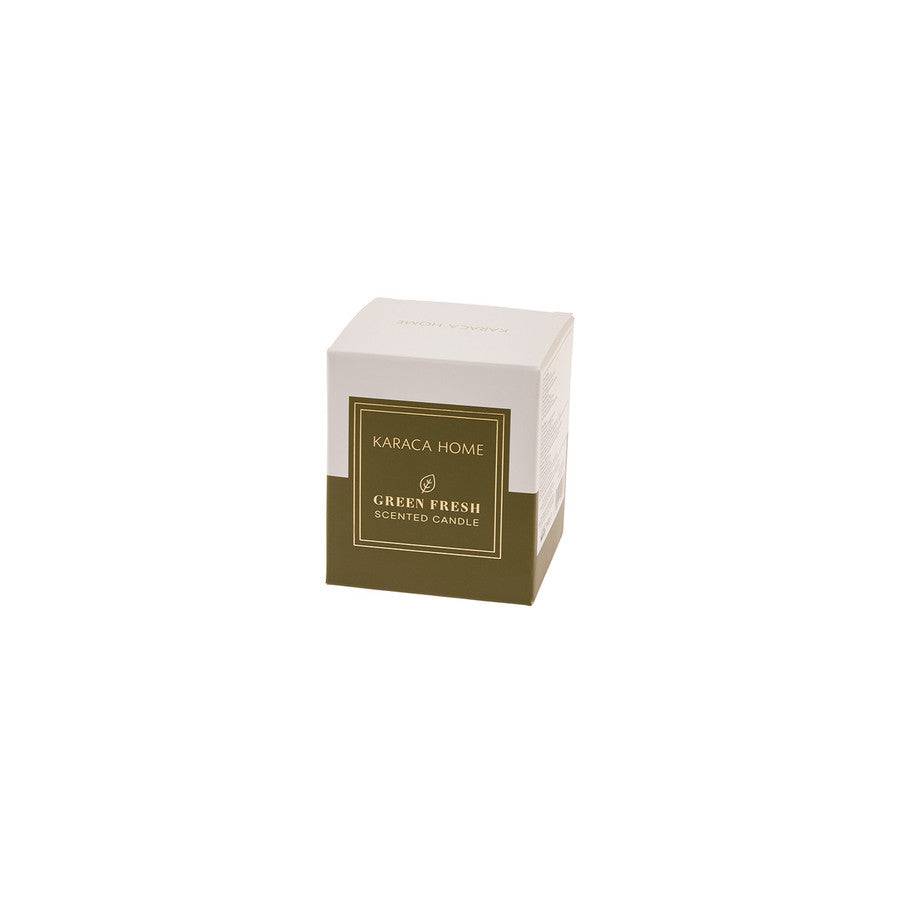 Karaca Home Green Fresh Scented Candle 300.21.02.0057 -  Candles - ebarza Furniture UAE | Shop Modern Furniture in Abu Dhabi & Dubai - مفروشات ايبازرا في الامارات | تسوق اثاث عصري وديكورات مميزة في دبي وابوظبي