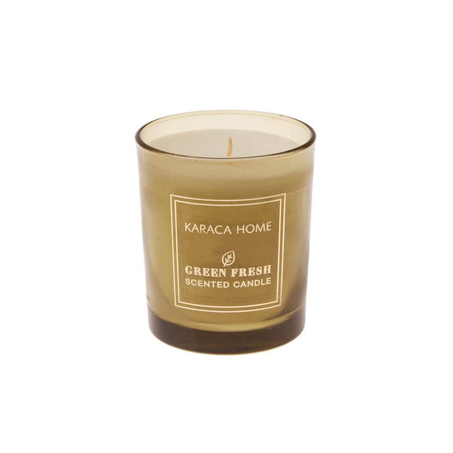 Karaca Home Green Fresh Scented Candle 300.21.02.0057 -  Candles - ebarza Furniture UAE | Shop Modern Furniture in Abu Dhabi & Dubai - مفروشات ايبازرا في الامارات | تسوق اثاث عصري وديكورات مميزة في دبي وابوظبي