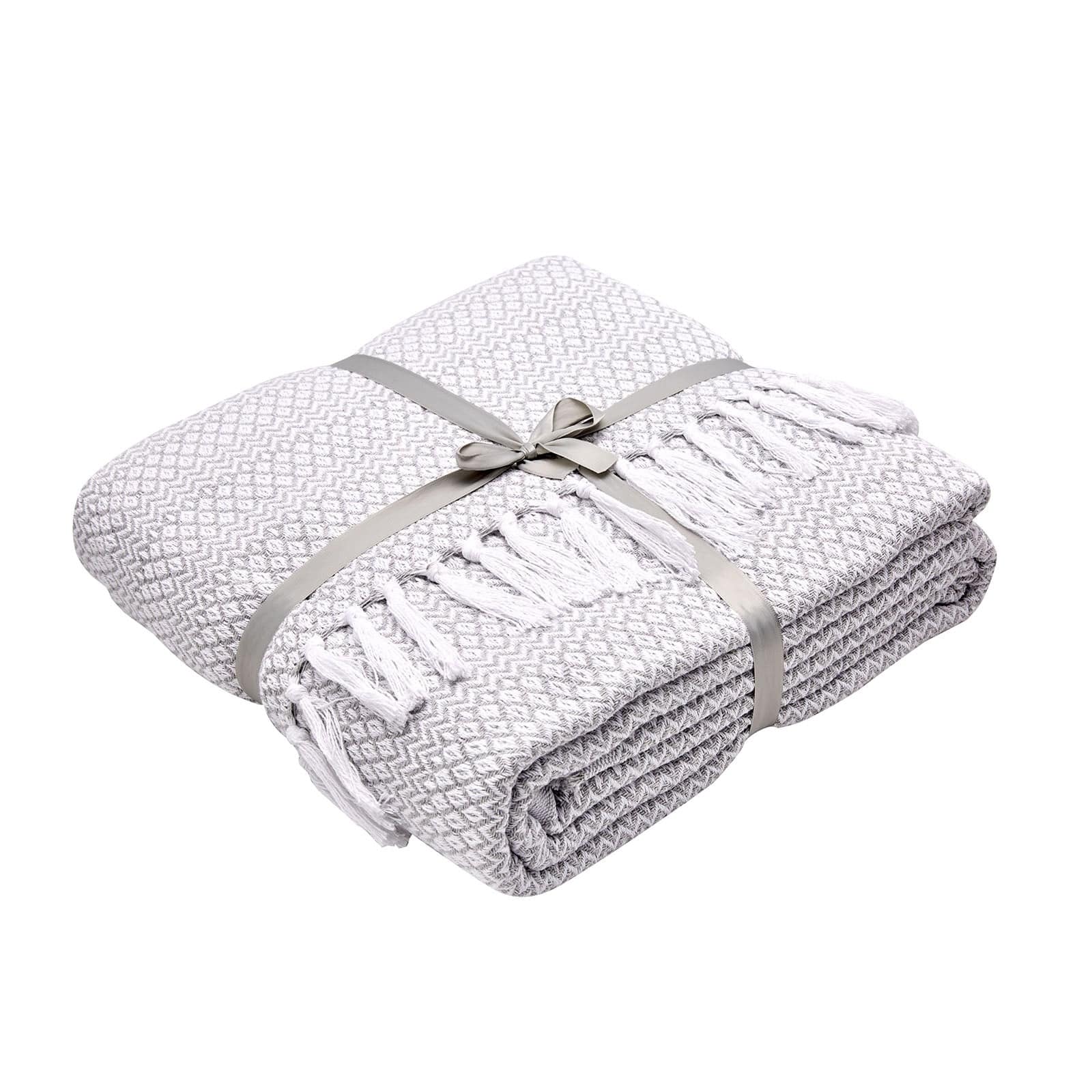 Karaca Home Levi( Gri ) Light Gray Double Pike 200.16.01.0189 -  Blankets - ebarza Furniture UAE | Shop Modern Furniture in Abu Dhabi & Dubai - مفروشات ايبازرا في الامارات | تسوق اثاث عصري وديكورات مميزة في دبي وابوظبي