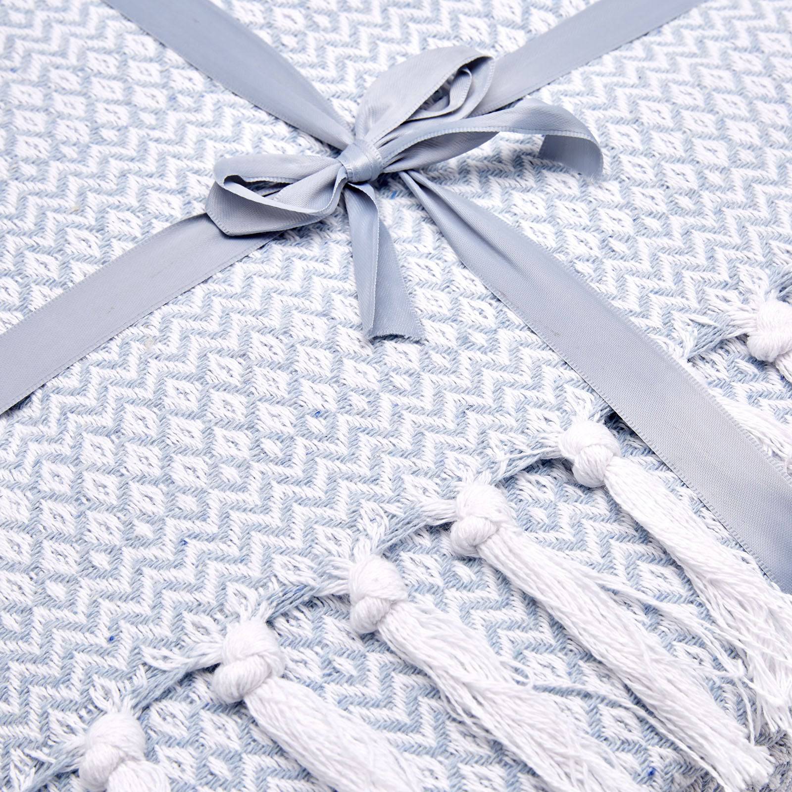 Karaca Home Levi Mavi Light Blue Double Pike  200.16.01.0185 -  Blankets - ebarza Furniture UAE | Shop Modern Furniture in Abu Dhabi & Dubai - مفروشات ايبازرا في الامارات | تسوق اثاث عصري وديكورات مميزة في دبي وابوظبي
