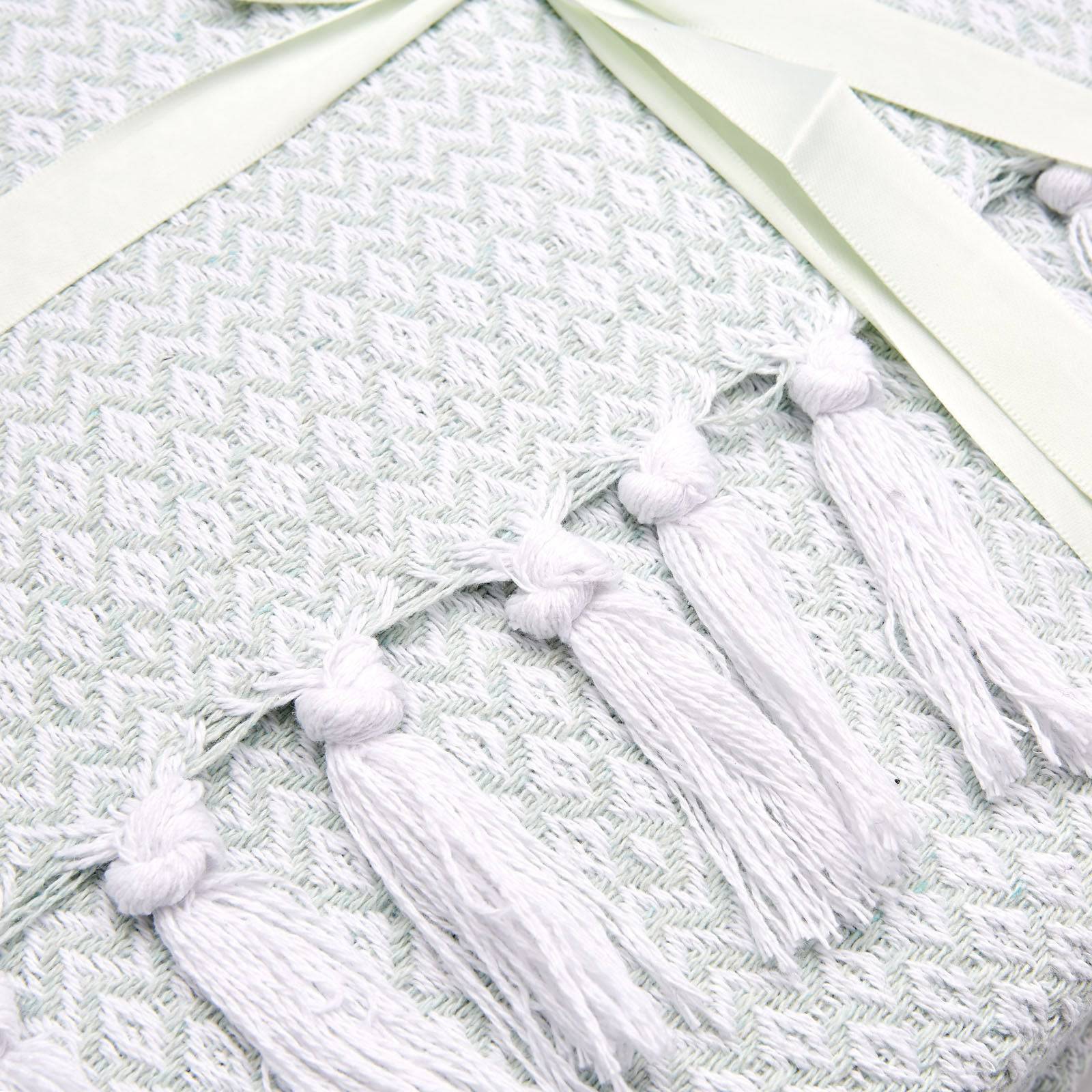 Karaca Home Levi ( Yasil ) Light Green Double Pike 200.16.01.0186 -  Blankets - ebarza Furniture UAE | Shop Modern Furniture in Abu Dhabi & Dubai - مفروشات ايبازرا في الامارات | تسوق اثاث عصري وديكورات مميزة في دبي وابوظبي