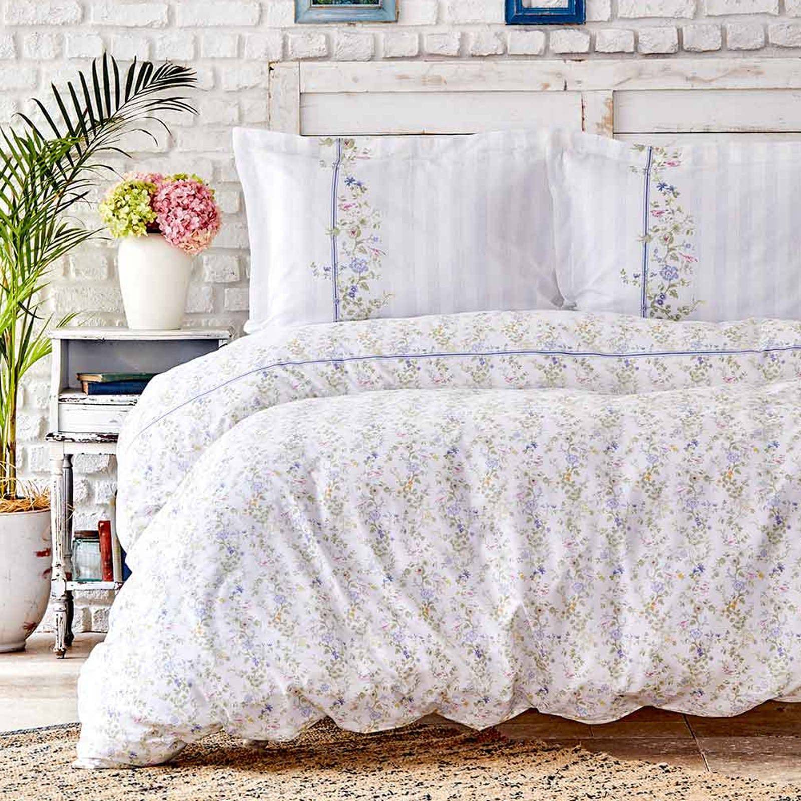 Karaca Home Neto Mavi Cotton Double Duvet Cover & Pillow Set 200.16.01.0304 -  Bedding - ebarza Furniture UAE | Shop Modern Furniture in Abu Dhabi & Dubai - مفروشات ايبازرا في الامارات | تسوق اثاث عصري وديكورات مميزة في دبي وابوظبي
