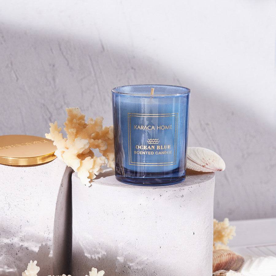 Karaca Home Ocean Blue Scented Candle 300.21.02.0052 -  Candles - ebarza Furniture UAE | Shop Modern Furniture in Abu Dhabi & Dubai - مفروشات ايبازرا في الامارات | تسوق اثاث عصري وديكورات مميزة في دبي وابوظبي