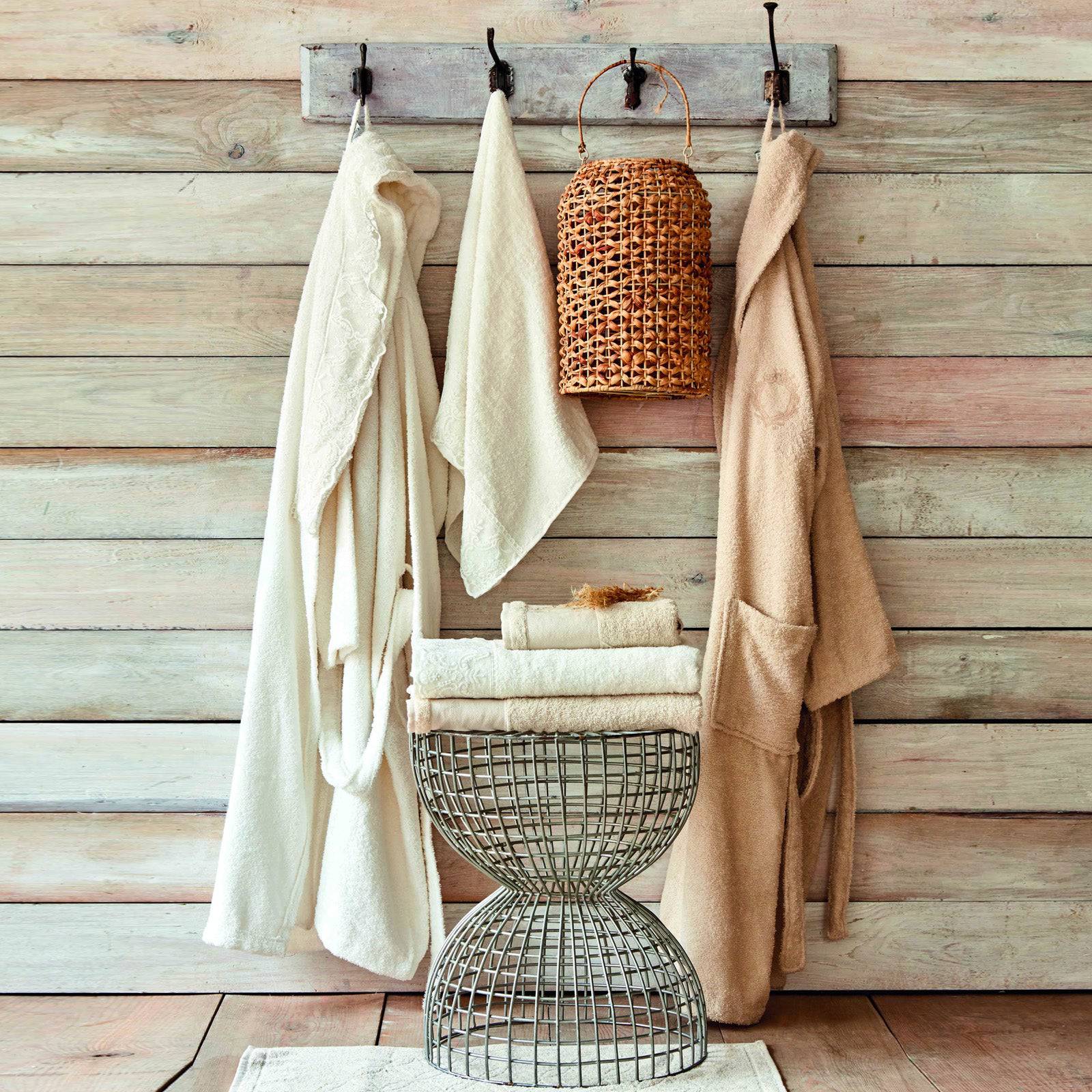 Karaca Home Silvio Offwhite Beige Turkish Hamam/Bath Set 200.16.01.0201 -  Towels - ebarza Furniture UAE | Shop Modern Furniture in Abu Dhabi & Dubai - مفروشات ايبازرا في الامارات | تسوق اثاث عصري وديكورات مميزة في دبي وابوظبي