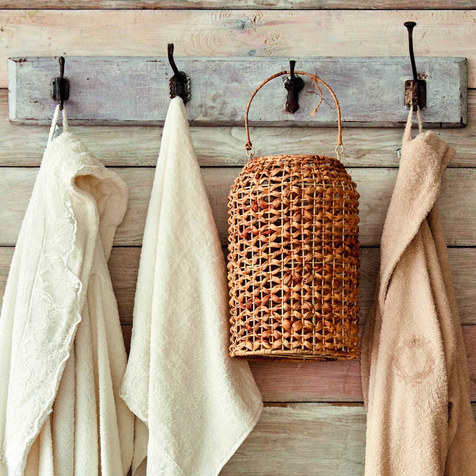 Karaca Home Silvio Offwhite Beige Turkish Hamam/Bath Set 200.16.01.0201 -  Towels - ebarza Furniture UAE | Shop Modern Furniture in Abu Dhabi & Dubai - مفروشات ايبازرا في الامارات | تسوق اثاث عصري وديكورات مميزة في دبي وابوظبي