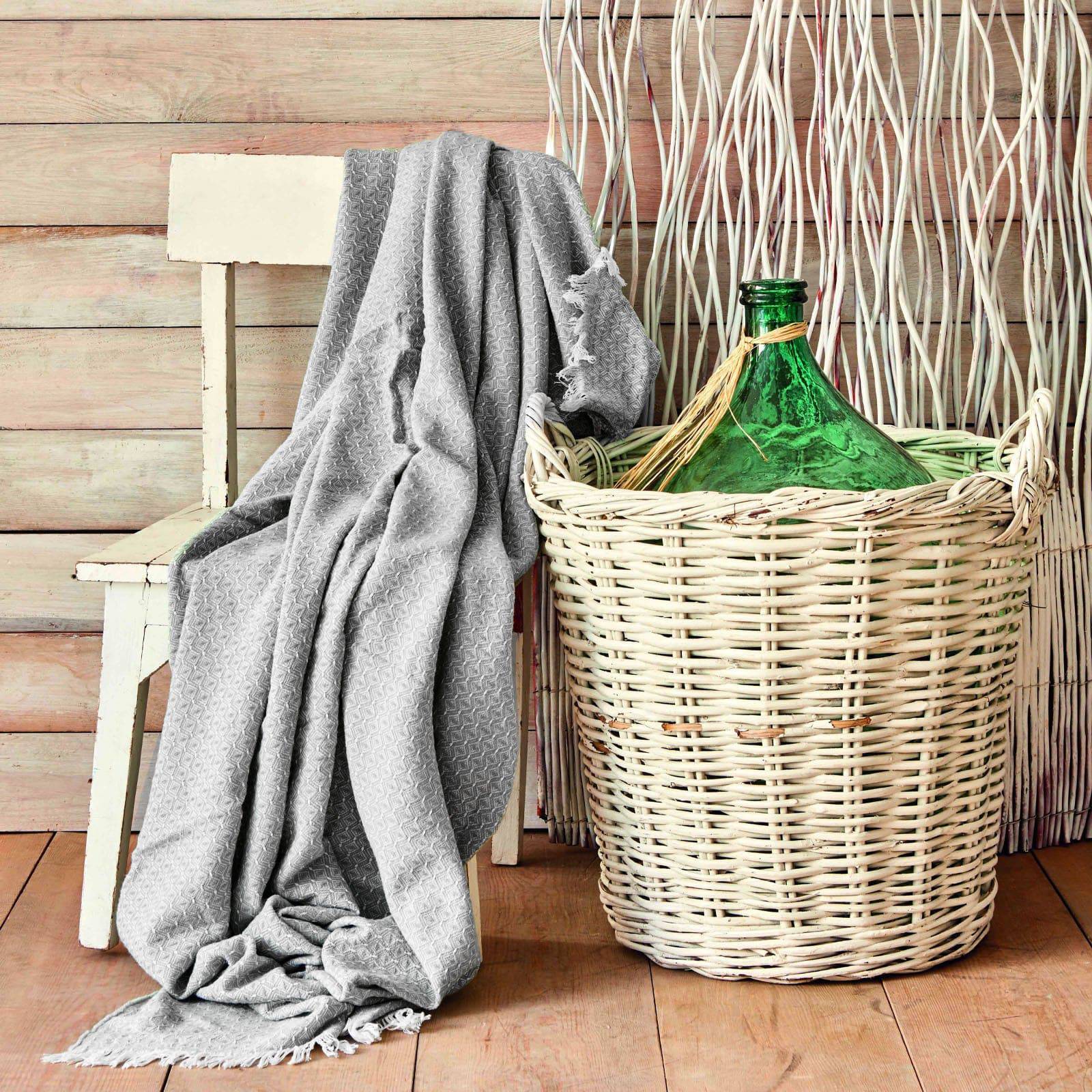 Karaca Home Silvio Water Green Double Cotton Pike 200.16.01.0204 -  Blankets - ebarza Furniture UAE | Shop Modern Furniture in Abu Dhabi & Dubai - مفروشات ايبازرا في الامارات | تسوق اثاث عصري وديكورات مميزة في دبي وابوظبي