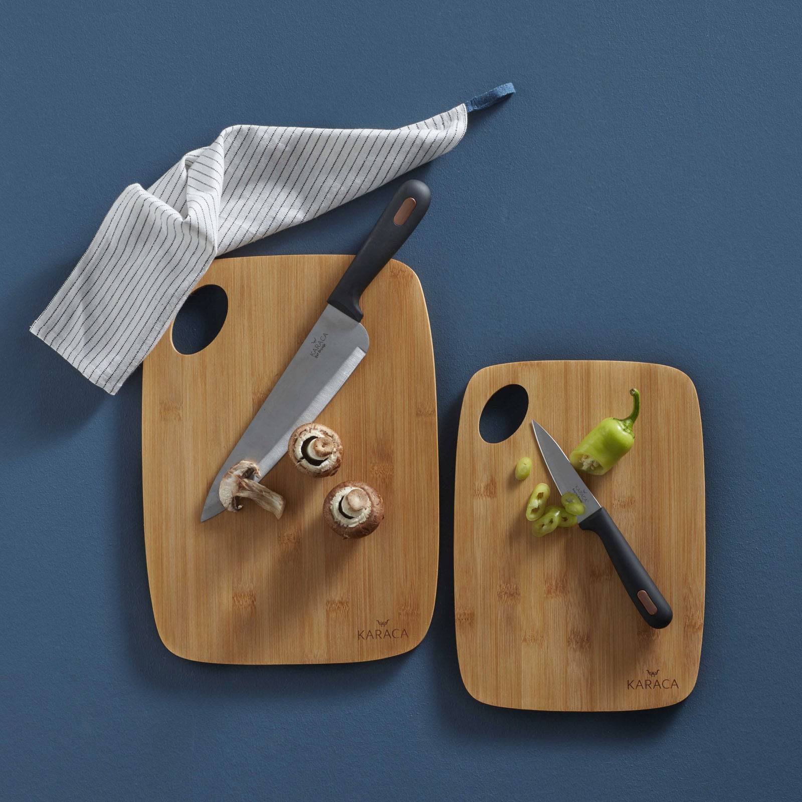 Karaca Karya 2-Piece Cutting Board 153.03.06.1302 -  Cutting Boards - ebarza Furniture UAE | Shop Modern Furniture in Abu Dhabi & Dubai - مفروشات ايبازرا في الامارات | تسوق اثاث عصري وديكورات مميزة في دبي وابوظبي