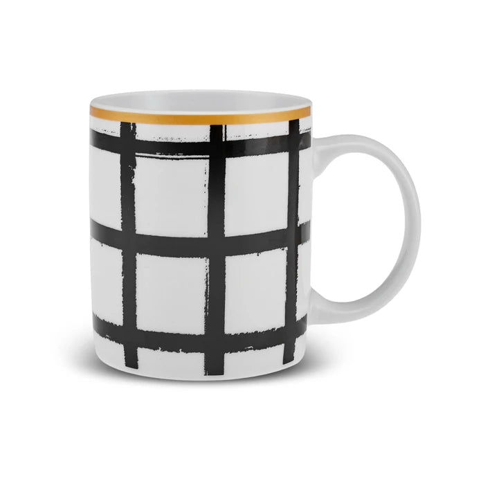 Karaca Lines Mug 360 ml Black 153.09.01.2789 -  Mugs - ebarza Furniture UAE | Shop Modern Furniture in Abu Dhabi & Dubai - مفروشات ايبازرا في الامارات | تسوق اثاث عصري وديكورات مميزة في دبي وابوظبي