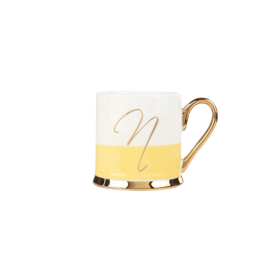 Karaca N Letter Mug 153.03.06.1621 -  Mugs - ebarza Furniture UAE | Shop Modern Furniture in Abu Dhabi & Dubai - مفروشات ايبازرا في الامارات | تسوق اثاث عصري وديكورات مميزة في دبي وابوظبي