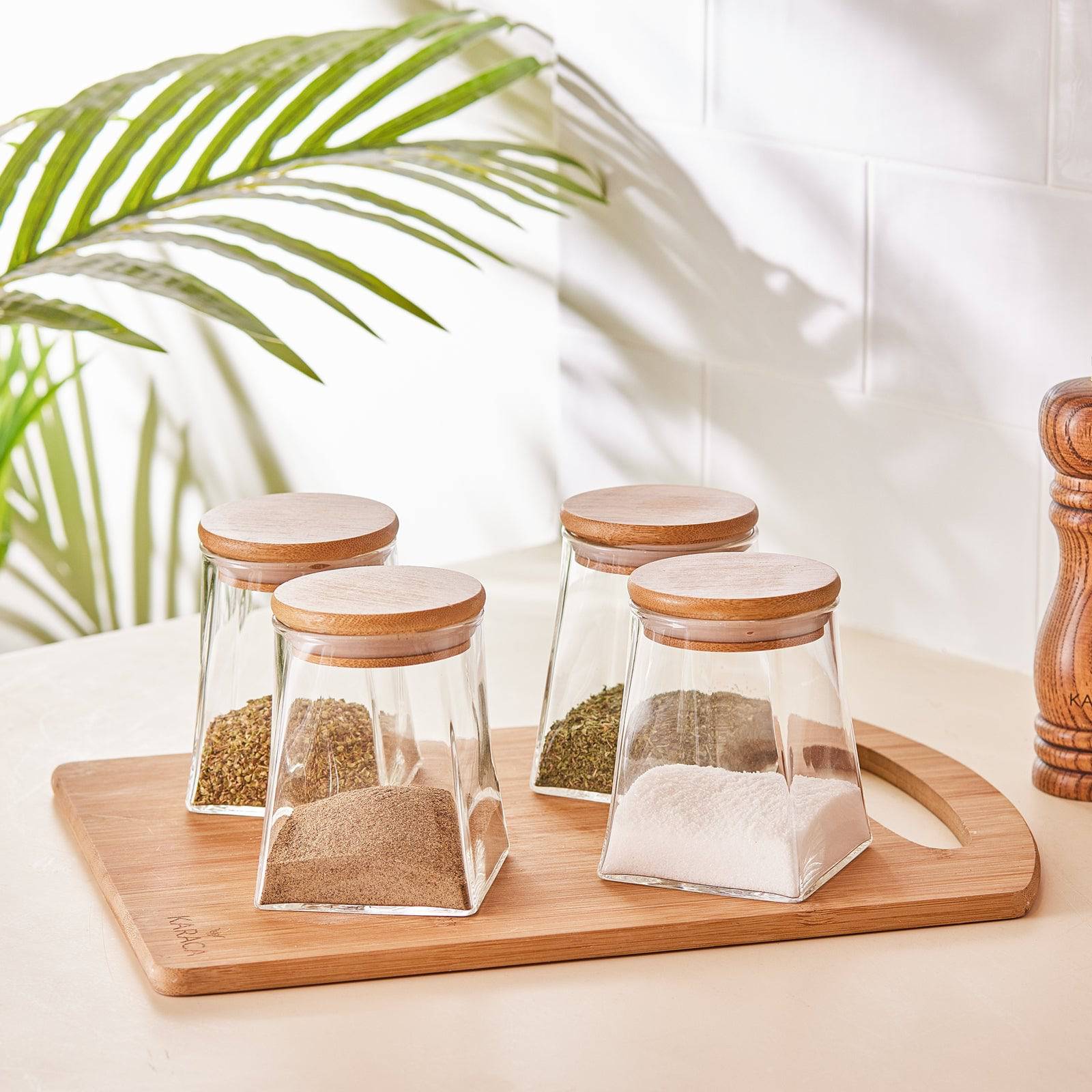 Karaca Pyramid 4 Piece Spice Set 153.03.06.1967 -  Spice Sets - ebarza Furniture UAE | Shop Modern Furniture in Abu Dhabi & Dubai - مفروشات ايبازرا في الامارات | تسوق اثاث عصري وديكورات مميزة في دبي وابوظبي