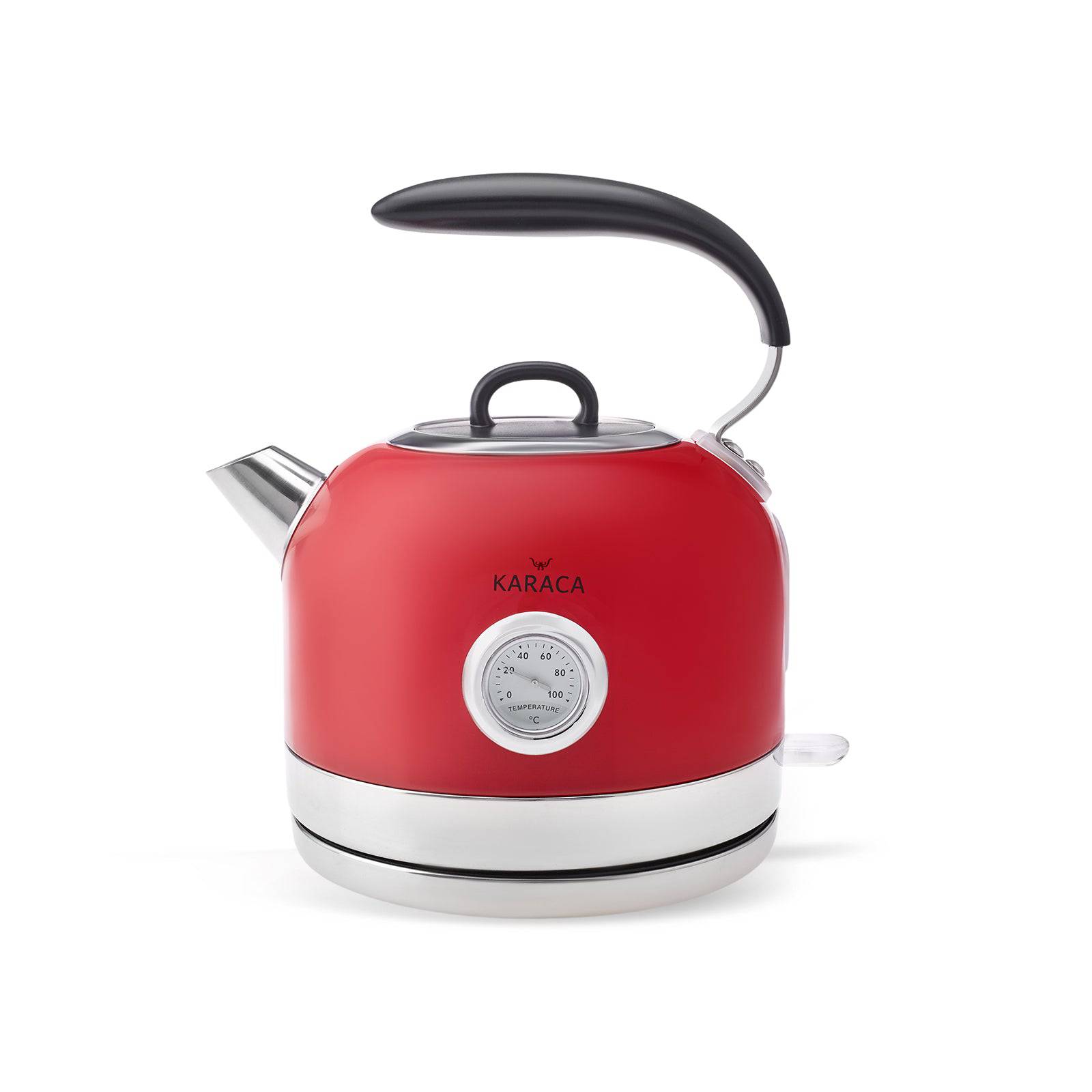 Karaca Retro 2152 Red Retro Kettle 153.03.06.2559 -  Kitchen Appliances - ebarza Furniture UAE | Shop Modern Furniture in Abu Dhabi & Dubai - مفروشات ايبازرا في الامارات | تسوق اثاث عصري وديكورات مميزة في دبي وابوظبي