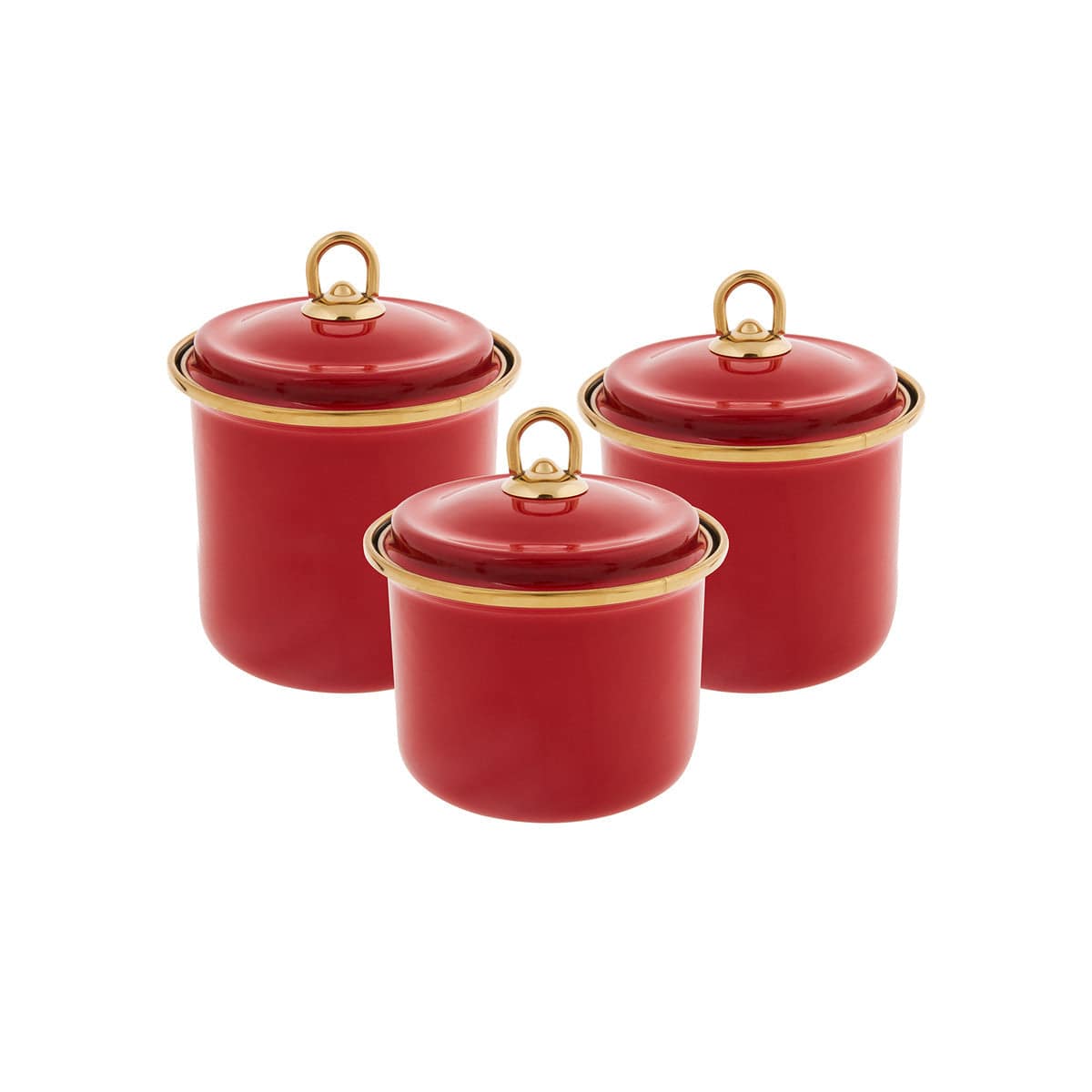 Karaca Retro Red Storage Container Set Of 3 153.03.06.5033 -  Spice Sets - ebarza Furniture UAE | Shop Modern Furniture in Abu Dhabi & Dubai - مفروشات ايبازرا في الامارات | تسوق اثاث عصري وديكورات مميزة في دبي وابوظبي