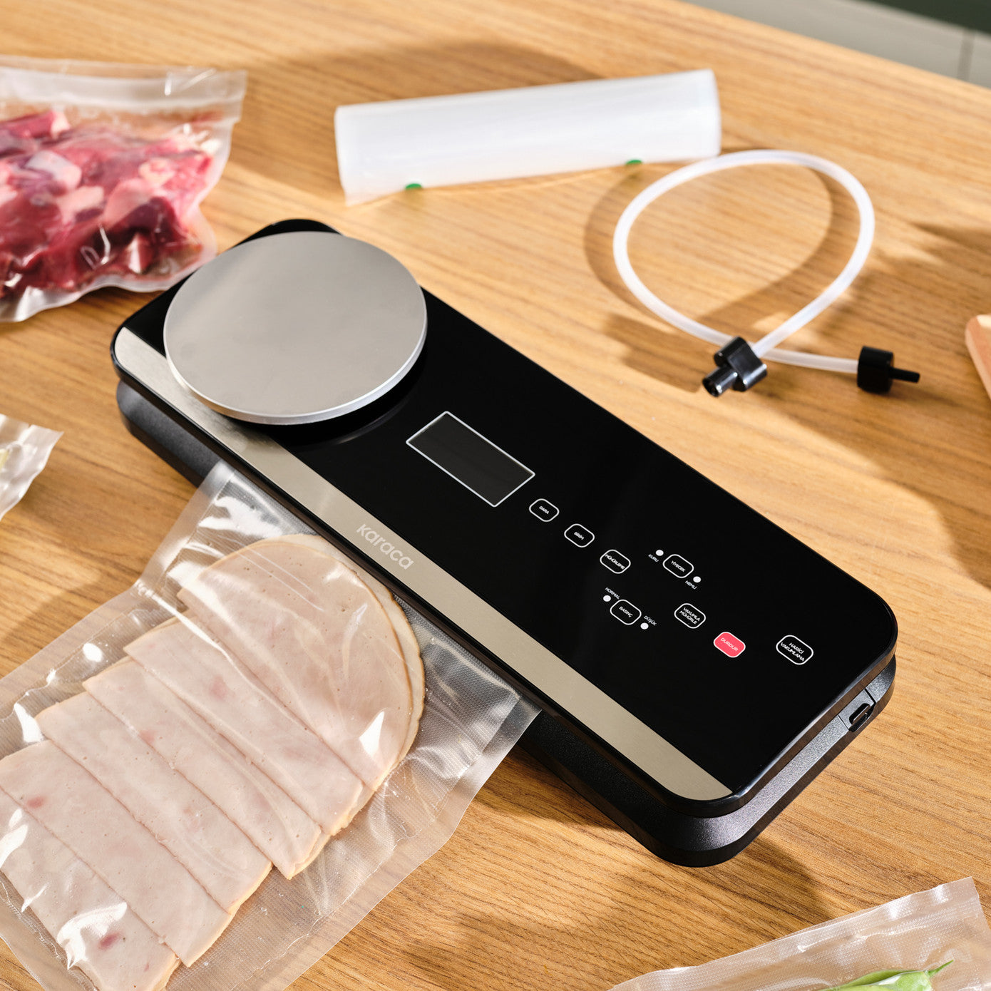 Karaca Seal and Fresh Inox Weighed Vacuum Machine 153.09.01.3523 -  Kitchen Appliances - ebarza Furniture UAE | Shop Modern Furniture in Abu Dhabi & Dubai - مفروشات ايبازرا في الامارات | تسوق اثاث عصري وديكورات مميزة في دبي وابوظبي