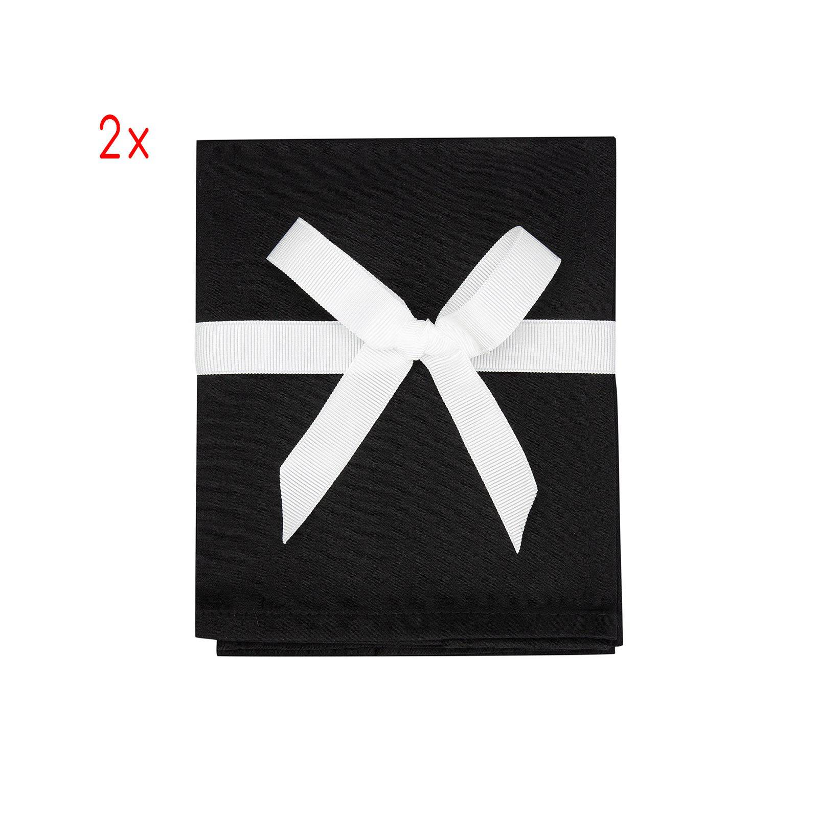 Karaca Seher Napkin 2 Pcs Black 153.19.01.1303 -  Napkins - ebarza Furniture UAE | Shop Modern Furniture in Abu Dhabi & Dubai - مفروشات ايبازرا في الامارات | تسوق اثاث عصري وديكورات مميزة في دبي وابوظبي
