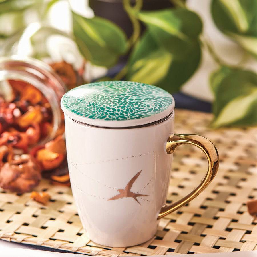 Karaca Swallow Lid Mug 153.03.06.4672 -  Mugs - ebarza Furniture UAE | Shop Modern Furniture in Abu Dhabi & Dubai - مفروشات ايبازرا في الامارات | تسوق اثاث عصري وديكورات مميزة في دبي وابوظبي