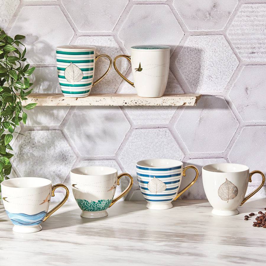 Karaca Swallow Lid Mug 153.03.06.4672 -  Mugs - ebarza Furniture UAE | Shop Modern Furniture in Abu Dhabi & Dubai - مفروشات ايبازرا في الامارات | تسوق اثاث عصري وديكورات مميزة في دبي وابوظبي