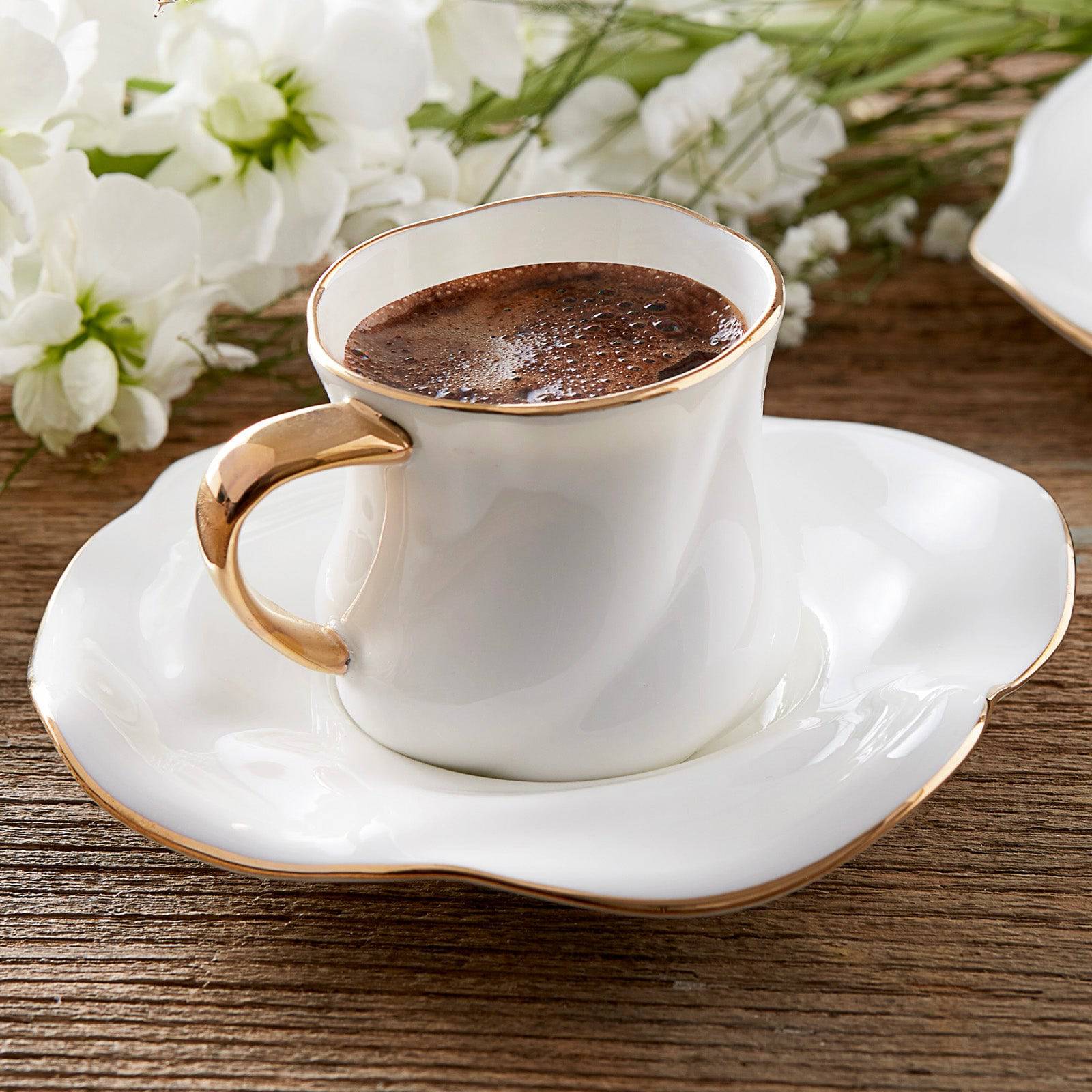Karaca Tev White 2 Person Coffee Cup Set With Box 153.03.06.1441 -  Coffee Sets - ebarza Furniture UAE | Shop Modern Furniture in Abu Dhabi & Dubai - مفروشات ايبازرا في الامارات | تسوق اثاث عصري وديكورات مميزة في دبي وابوظبي