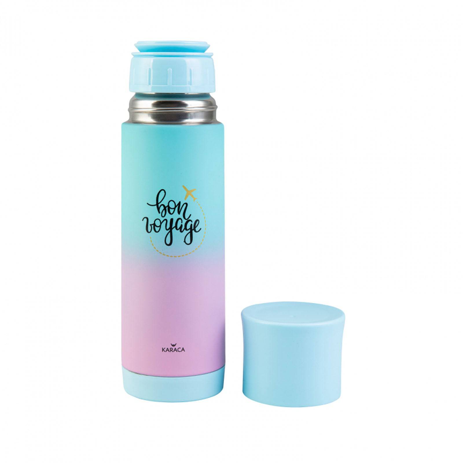 Karaca Travel Sky Blue & Pink  400 Ml Thermos 153.03.07.9669 -  Drinkware - ebarza Furniture UAE | Shop Modern Furniture in Abu Dhabi & Dubai - مفروشات ايبازرا في الامارات | تسوق اثاث عصري وديكورات مميزة في دبي وابوظبي