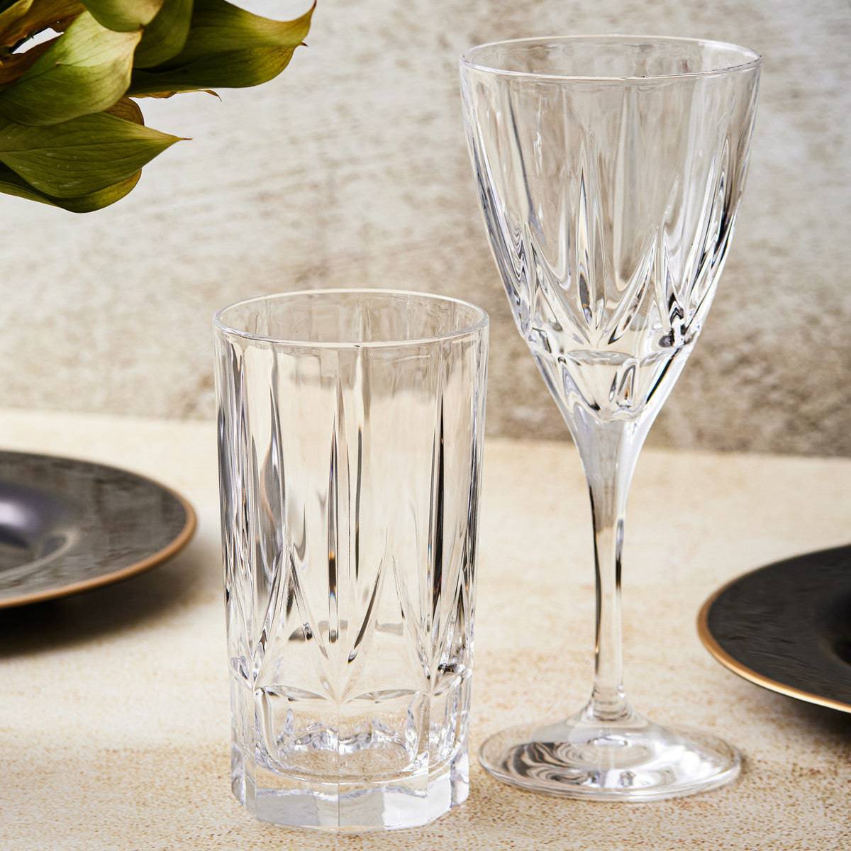 Karaca Turin 24 Piece Glass Set Rcr 153.03.08.0602 -  Drinkware - ebarza Furniture UAE | Shop Modern Furniture in Abu Dhabi & Dubai - مفروشات ايبازرا في الامارات | تسوق اثاث عصري وديكورات مميزة في دبي وابوظبي