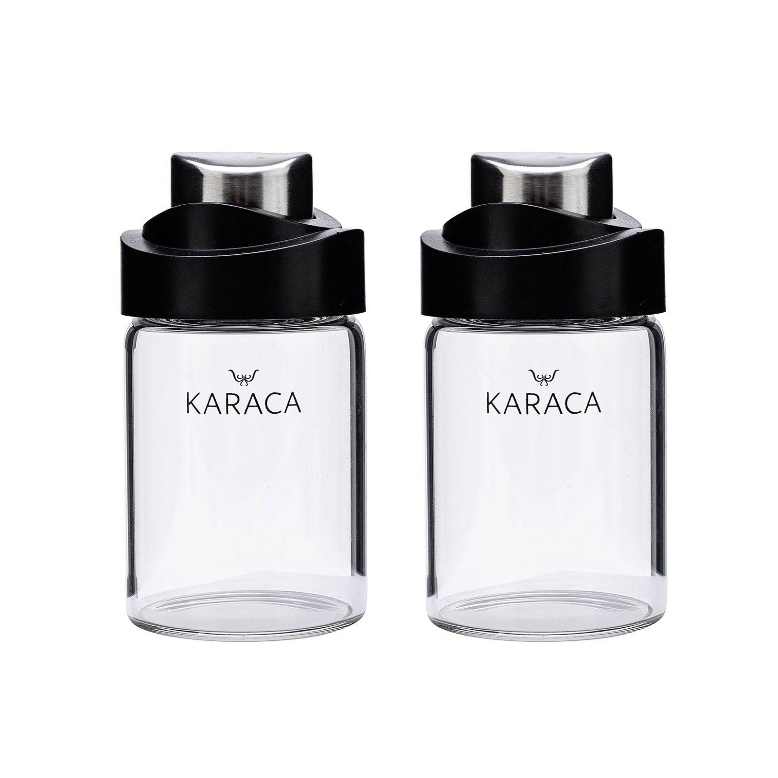 Karaca  Wave Salt And Pepper Shaker 153.03.07.7789 -  Spice Sets - ebarza Furniture UAE | Shop Modern Furniture in Abu Dhabi & Dubai - مفروشات ايبازرا في الامارات | تسوق اثاث عصري وديكورات مميزة في دبي وابوظبي