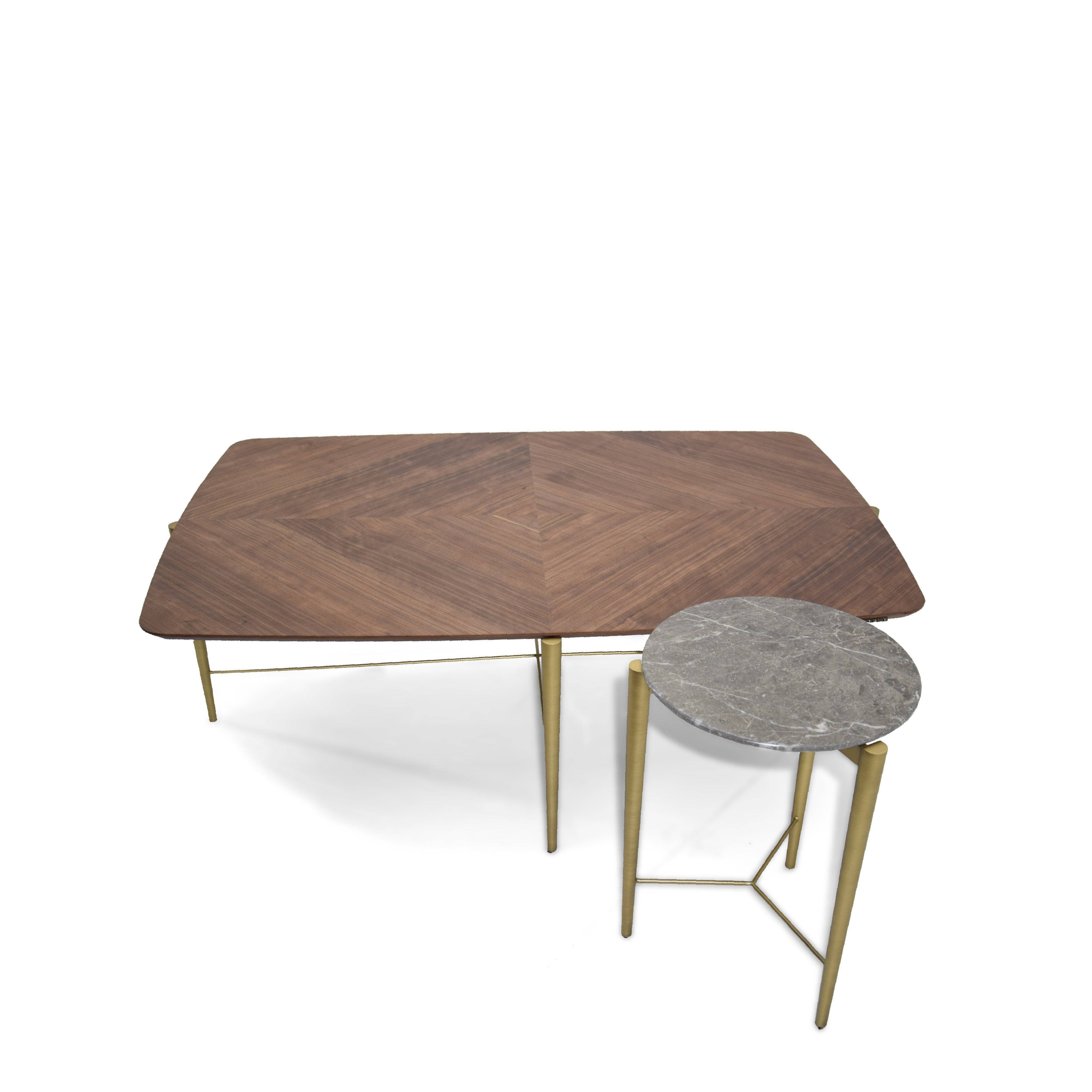 Kito Center Table With Wood Top Ktoct-055 -  Coffee Tables - ebarza Furniture UAE | Shop Modern Furniture in Abu Dhabi & Dubai - مفروشات ايبازرا في الامارات | تسوق اثاث عصري وديكورات مميزة في دبي وابوظبي