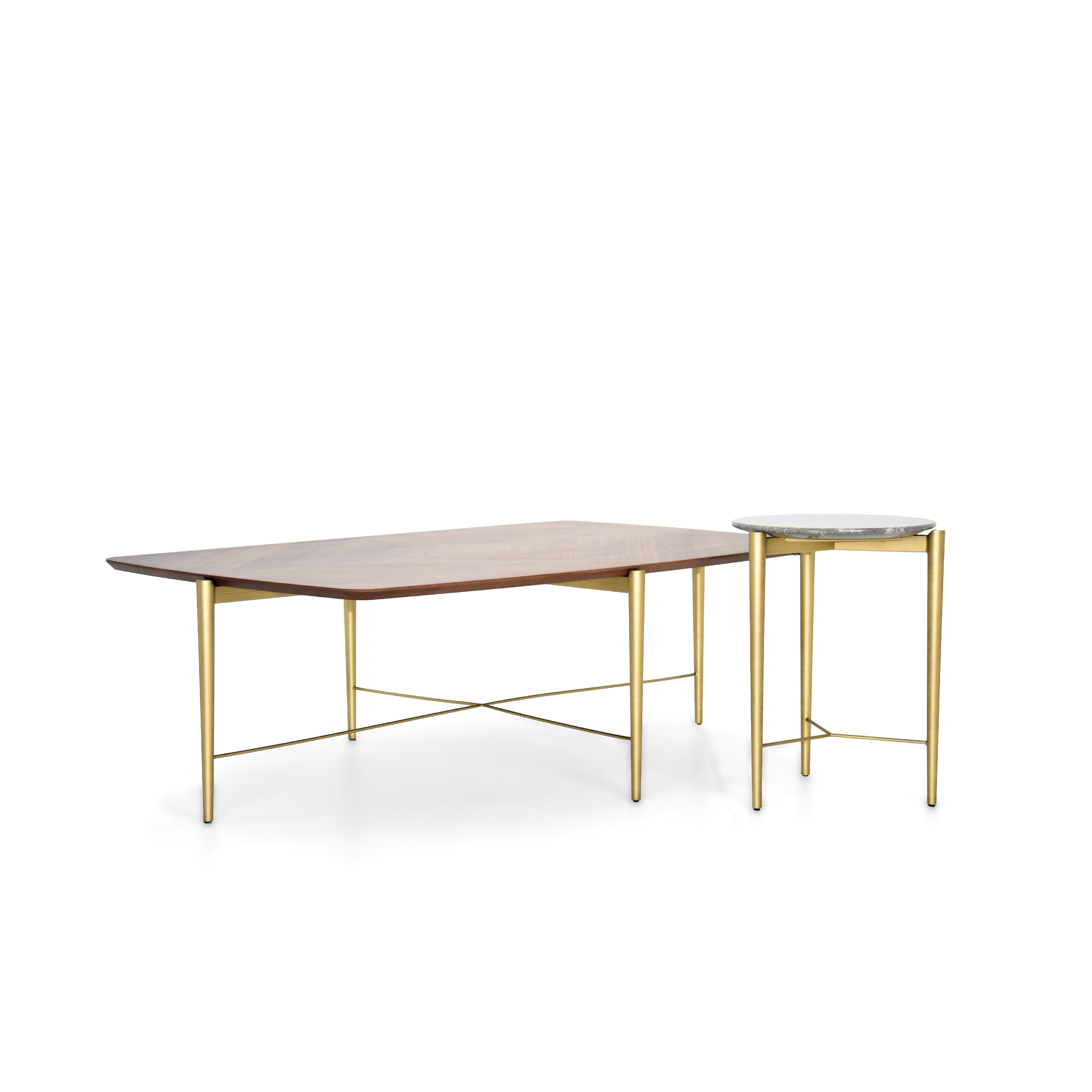 Kito Round Side Table With Marble Top Ktostmr-057 -  Side Tables - ebarza Furniture UAE | Shop Modern Furniture in Abu Dhabi & Dubai - مفروشات ايبازرا في الامارات | تسوق اثاث عصري وديكورات مميزة في دبي وابوظبي