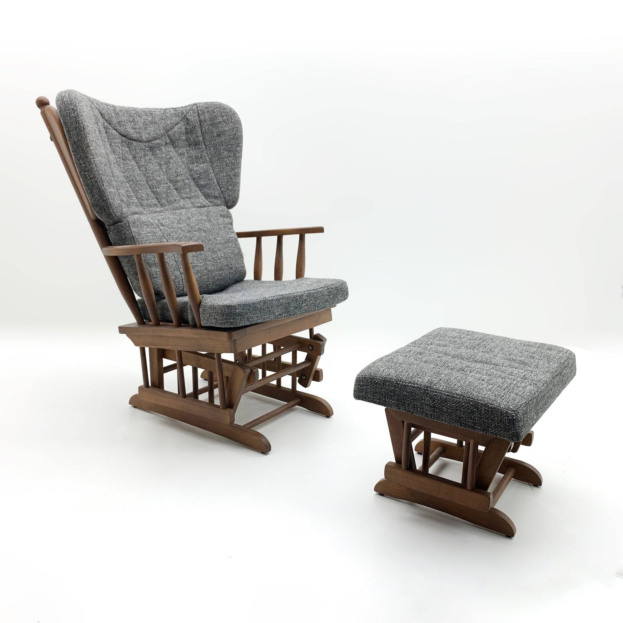 Konfor Rocking Chair And Rocking Pouf Kon-Cosmic48 -  Lounge Chairs - ebarza Furniture UAE | Shop Modern Furniture in Abu Dhabi & Dubai - مفروشات ايبازرا في الامارات | تسوق اثاث عصري وديكورات مميزة في دبي وابوظبي
