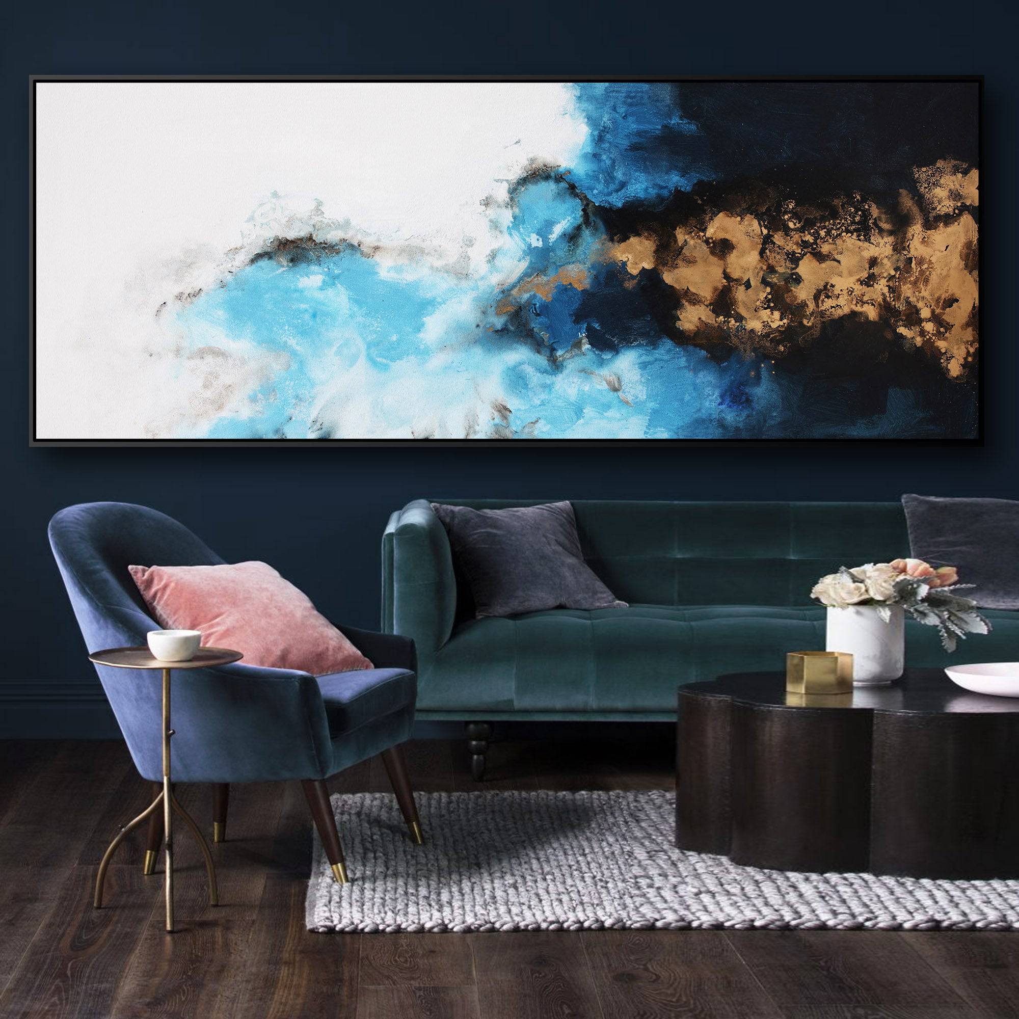 Landscape Hand Painted Art Painting With Frame 200X80 Cm Soap054 -  Paintings - ebarza Furniture UAE | Shop Modern Furniture in Abu Dhabi & Dubai - مفروشات ايبازرا في الامارات | تسوق اثاث عصري وديكورات مميزة في دبي وابوظبي