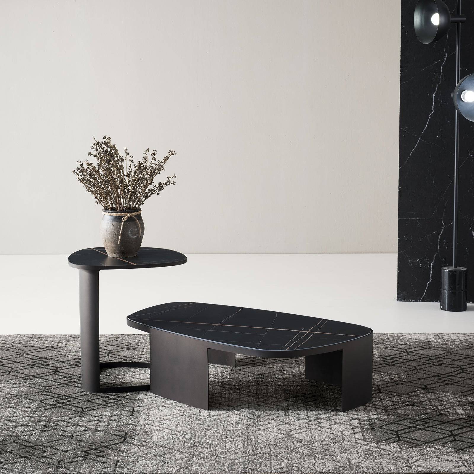 Lauren Natural Marble Center Table Lt041M -  Coffee Tables - ebarza Furniture UAE | Shop Modern Furniture in Abu Dhabi & Dubai - مفروشات ايبازرا في الامارات | تسوق اثاث عصري وديكورات مميزة في دبي وابوظبي