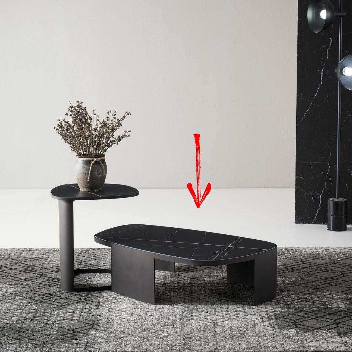 Lauren Natural Marble Center Table Lt041M -  Coffee Tables - ebarza Furniture UAE | Shop Modern Furniture in Abu Dhabi & Dubai - مفروشات ايبازرا في الامارات | تسوق اثاث عصري وديكورات مميزة في دبي وابوظبي