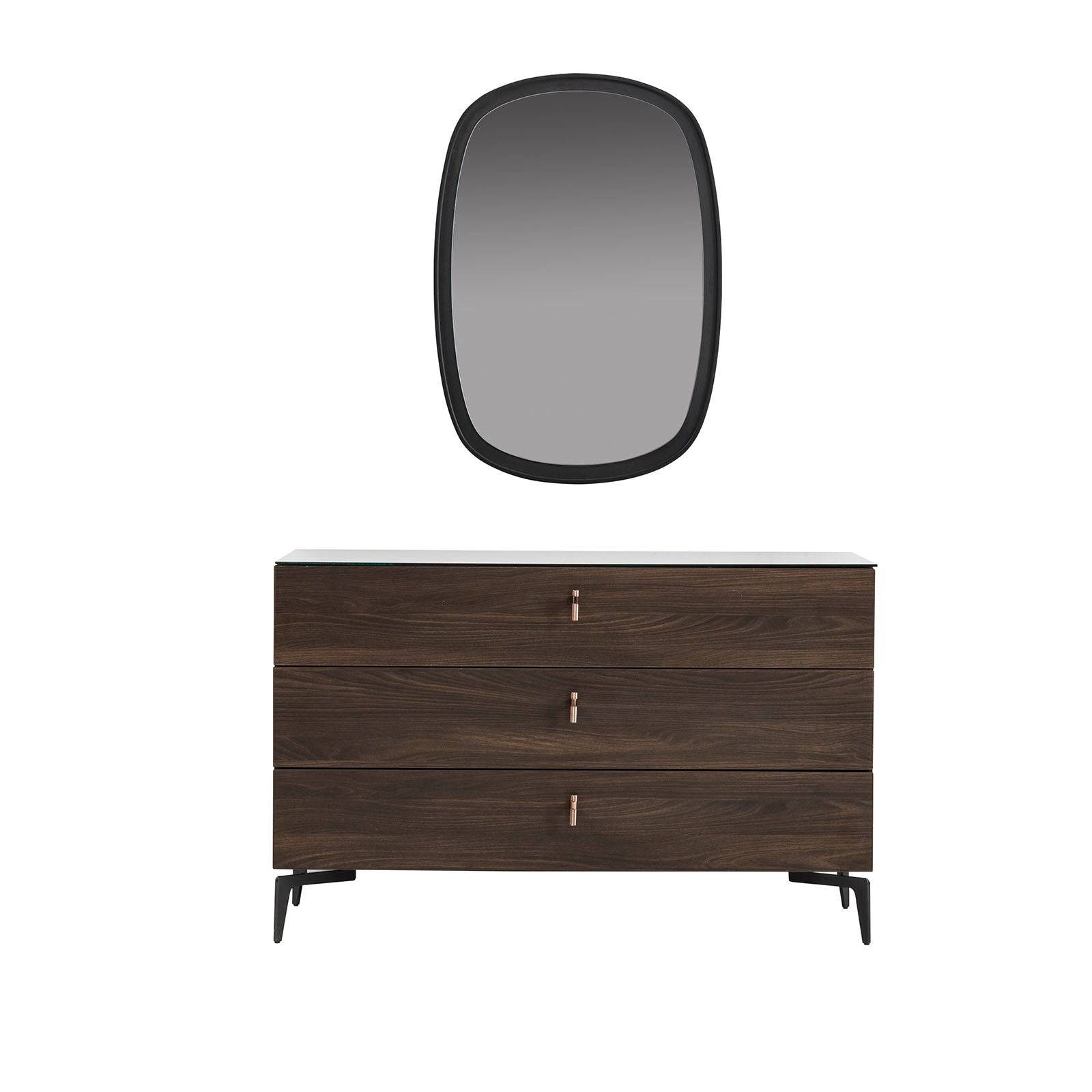Lazio Only Dresser+ Mirror   Lazio-Dresser -  Dressers and Mirrors - ebarza Furniture UAE | Shop Modern Furniture in Abu Dhabi & Dubai - مفروشات ايبازرا في الامارات | تسوق اثاث عصري وديكورات مميزة في دبي وابوظبي