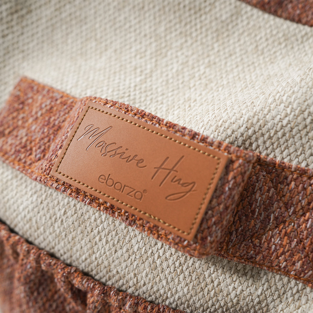 Lazy Orange/Beige Sunproof Bean Bag - 375-BB -  Bean Bag - ebarza Furniture UAE | Shop Modern Furniture in Abu Dhabi & Dubai - مفروشات ايبازرا في الامارات | تسوق اثاث عصري وديكورات مميزة في دبي وابوظبي