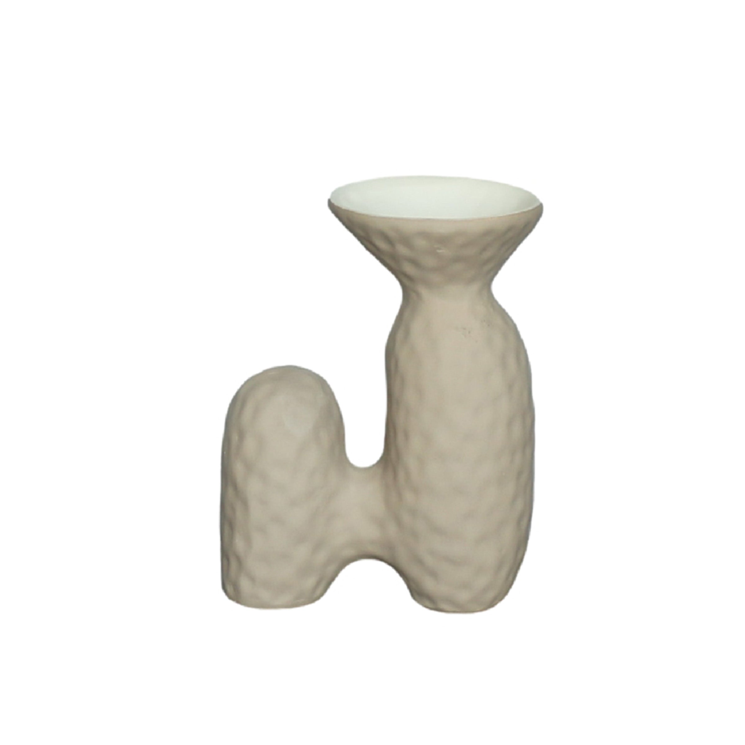 Leaning Letter L light Brown Vase FCF21037 -  Vases - ebarza Furniture UAE | Shop Modern Furniture in Abu Dhabi & Dubai - مفروشات ايبازرا في الامارات | تسوق اثاث عصري وديكورات مميزة في دبي وابوظبي
