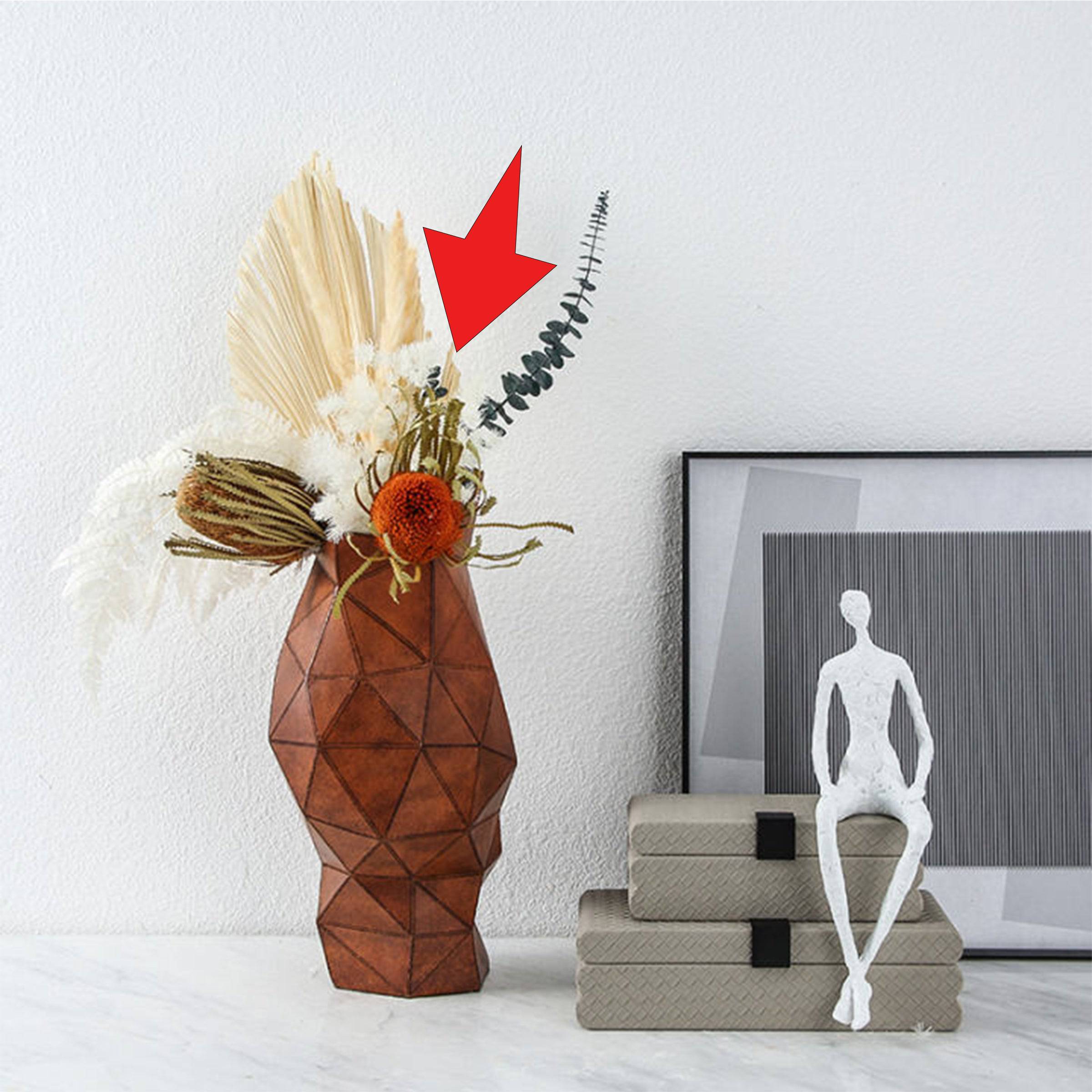 Leather Vase - Brown Fc-Sz2122B -  Vases - ebarza Furniture UAE | Shop Modern Furniture in Abu Dhabi & Dubai - مفروشات ايبازرا في الامارات | تسوق اثاث عصري وديكورات مميزة في دبي وابوظبي