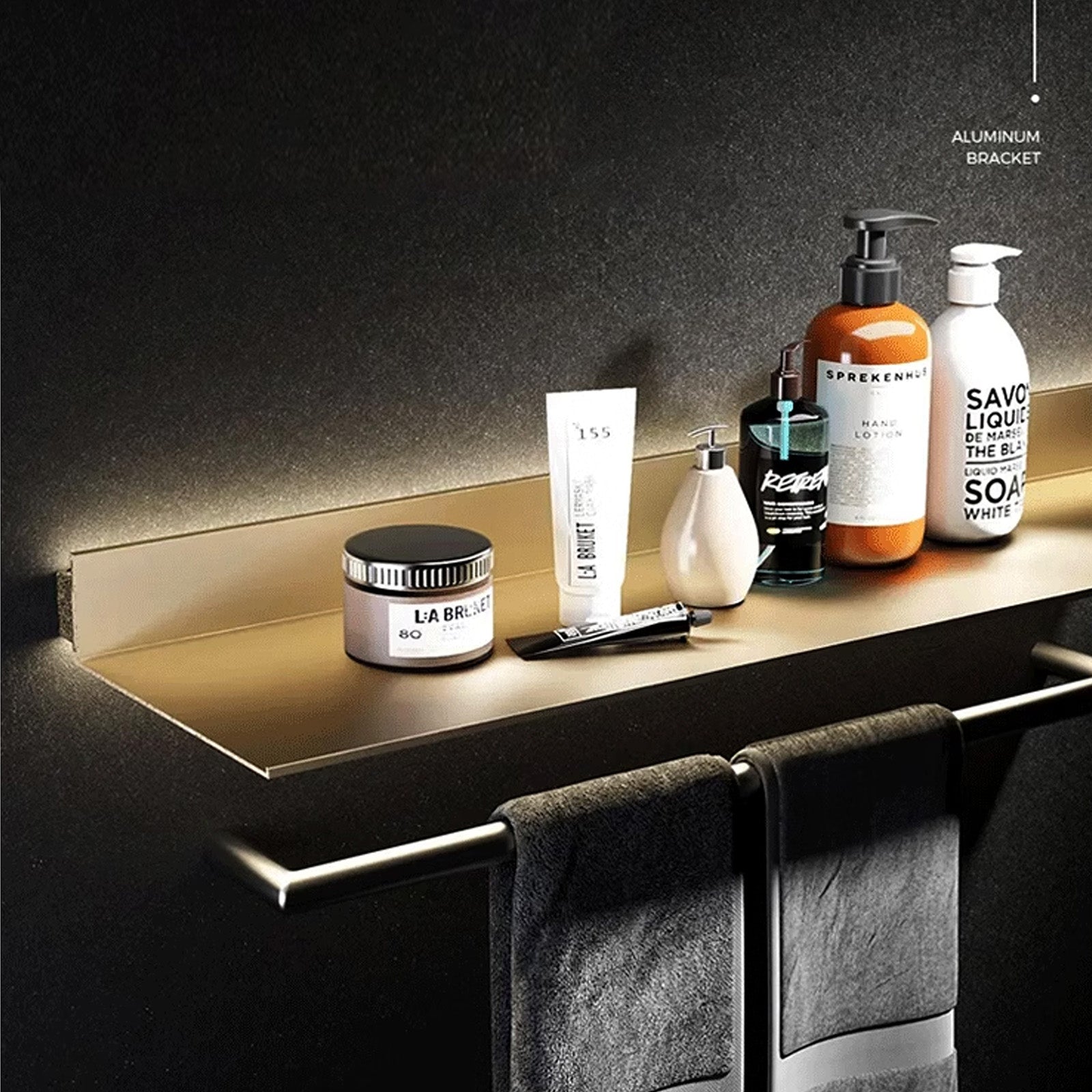 LED Aluminum Panel Light CH4-LT048-1.5cm-Brush Bronze Gold-With Plug-4000K -  Wall Lamps - ebarza Furniture UAE | Shop Modern Furniture in Abu Dhabi & Dubai - مفروشات ايبازرا في الامارات | تسوق اثاث عصري وديكورات مميزة في دبي وابوظبي