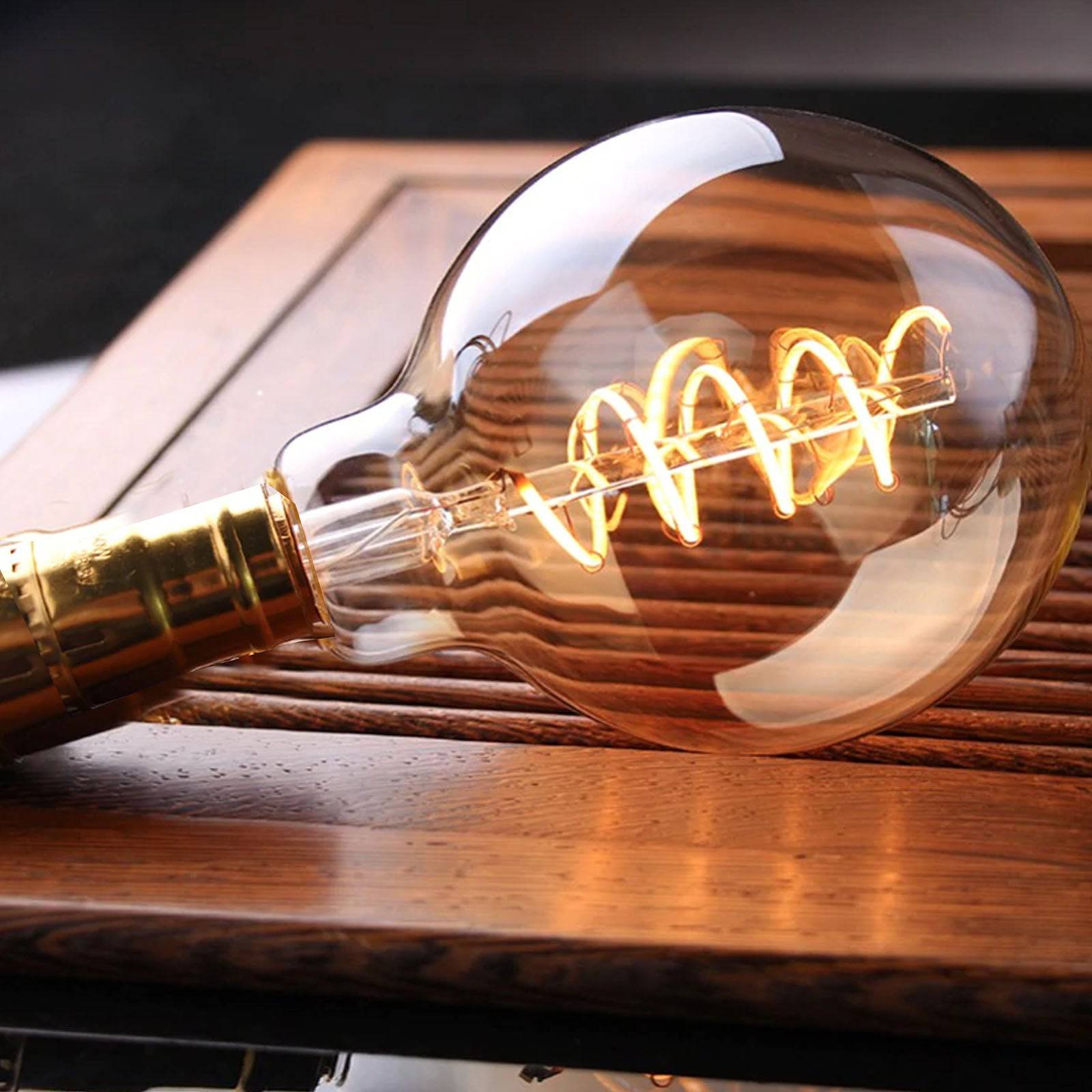 Led E27 Vintage Bulb G125 Spiral Soft -  Bulbs - ebarza Furniture UAE | Shop Modern Furniture in Abu Dhabi & Dubai - مفروشات ايبازرا في الامارات | تسوق اثاث عصري وديكورات مميزة في دبي وابوظبي