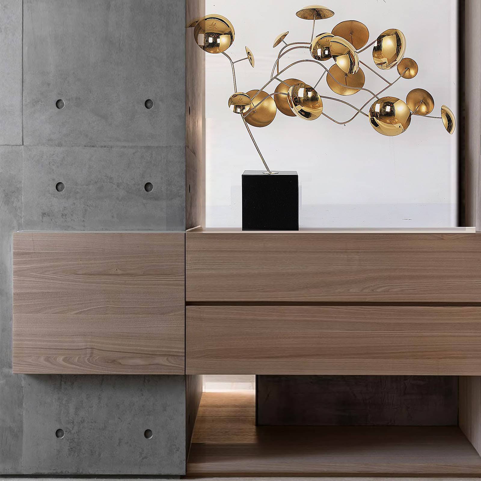 Pre-order 25 Days Delivery Life Branch'S Handcrafted Stainless Steel Table Artwork B0010035/B00100-G -  Artwork - ebarza Furniture UAE | Shop Modern Furniture in Abu Dhabi & Dubai - مفروشات ايبازرا في الامارات | تسوق اثاث عصري وديكورات مميزة في دبي وابوظبي