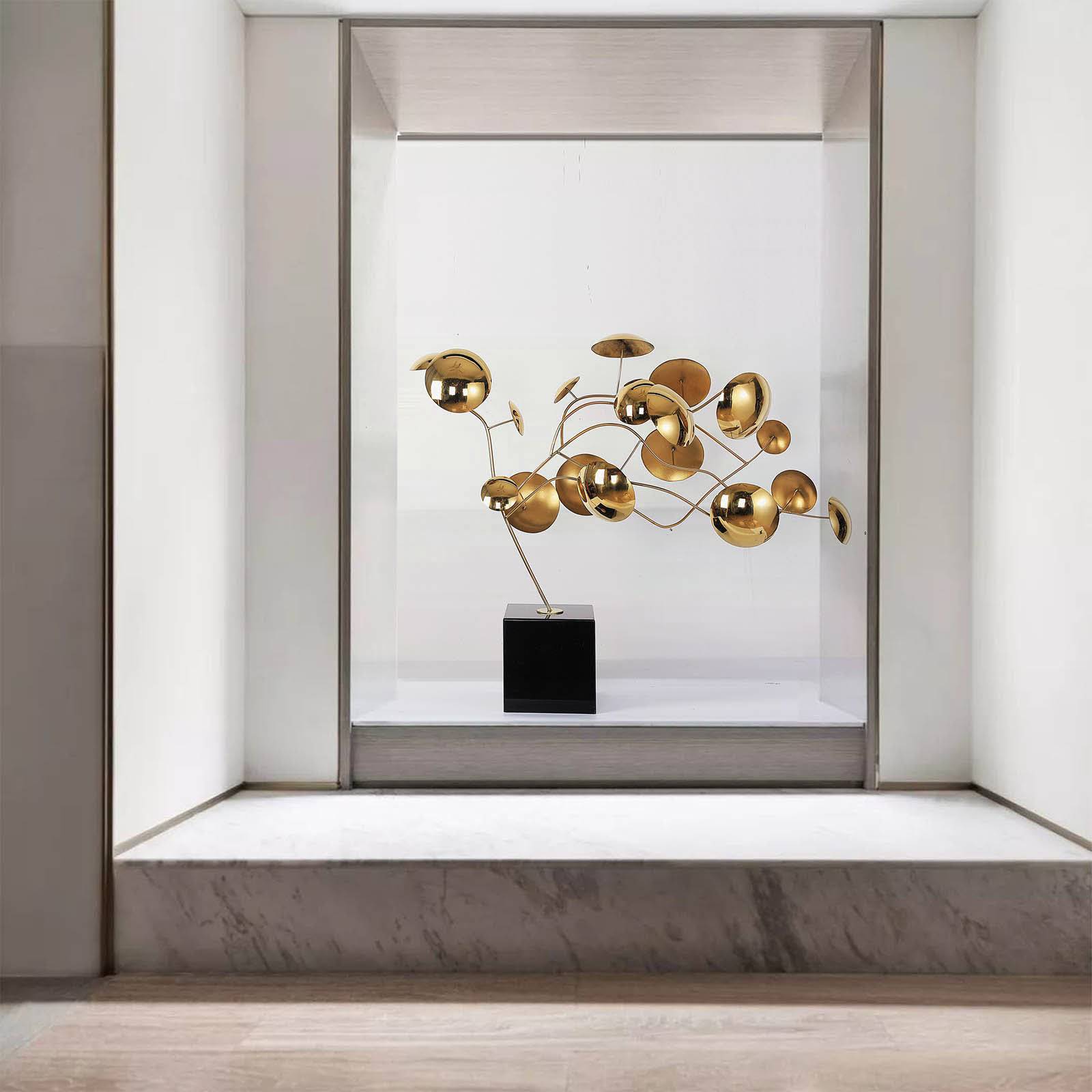 Pre-order 25 Days Delivery Life Branch'S Handcrafted Stainless Steel Table Artwork B0010035/B00100-G -  Artwork - ebarza Furniture UAE | Shop Modern Furniture in Abu Dhabi & Dubai - مفروشات ايبازرا في الامارات | تسوق اثاث عصري وديكورات مميزة في دبي وابوظبي