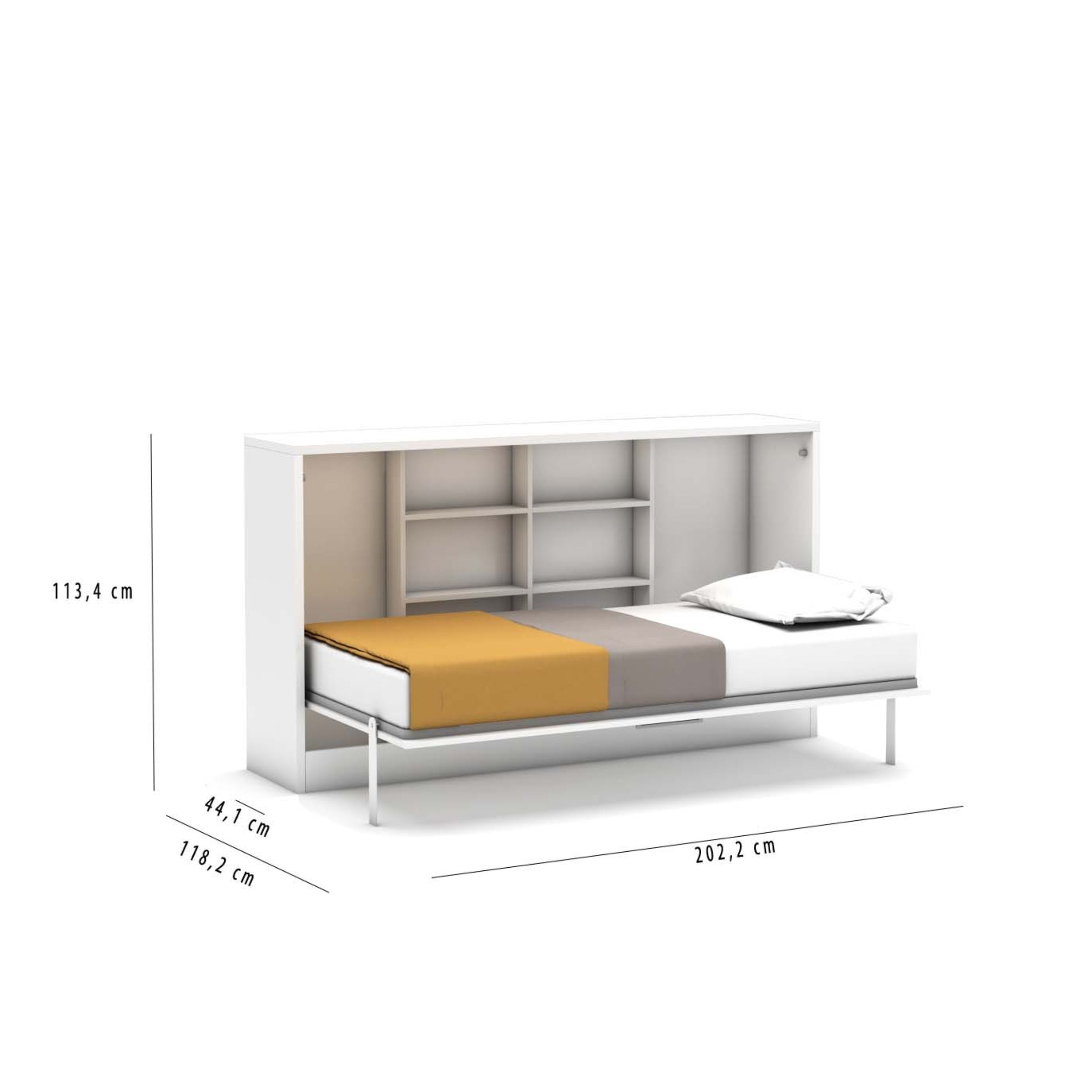 LIFE Convertable Wall Bed & Mattress with Desk Module 1121 1121C/1121D -  Bedsteads - ebarza Furniture UAE | Shop Modern Furniture in Abu Dhabi & Dubai - مفروشات ايبازرا في الامارات | تسوق اثاث عصري وديكورات مميزة في دبي وابوظبي