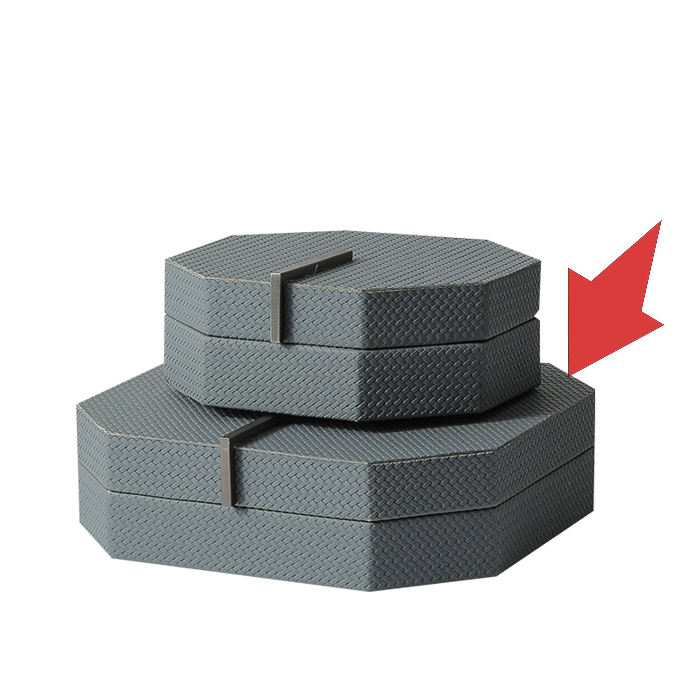Light Blue  Woven Eight-Sided Box -A Fb-Pg2118A -  Decorative Boxes - ebarza Furniture UAE | Shop Modern Furniture in Abu Dhabi & Dubai - مفروشات ايبازرا في الامارات | تسوق اثاث عصري وديكورات مميزة في دبي وابوظبي