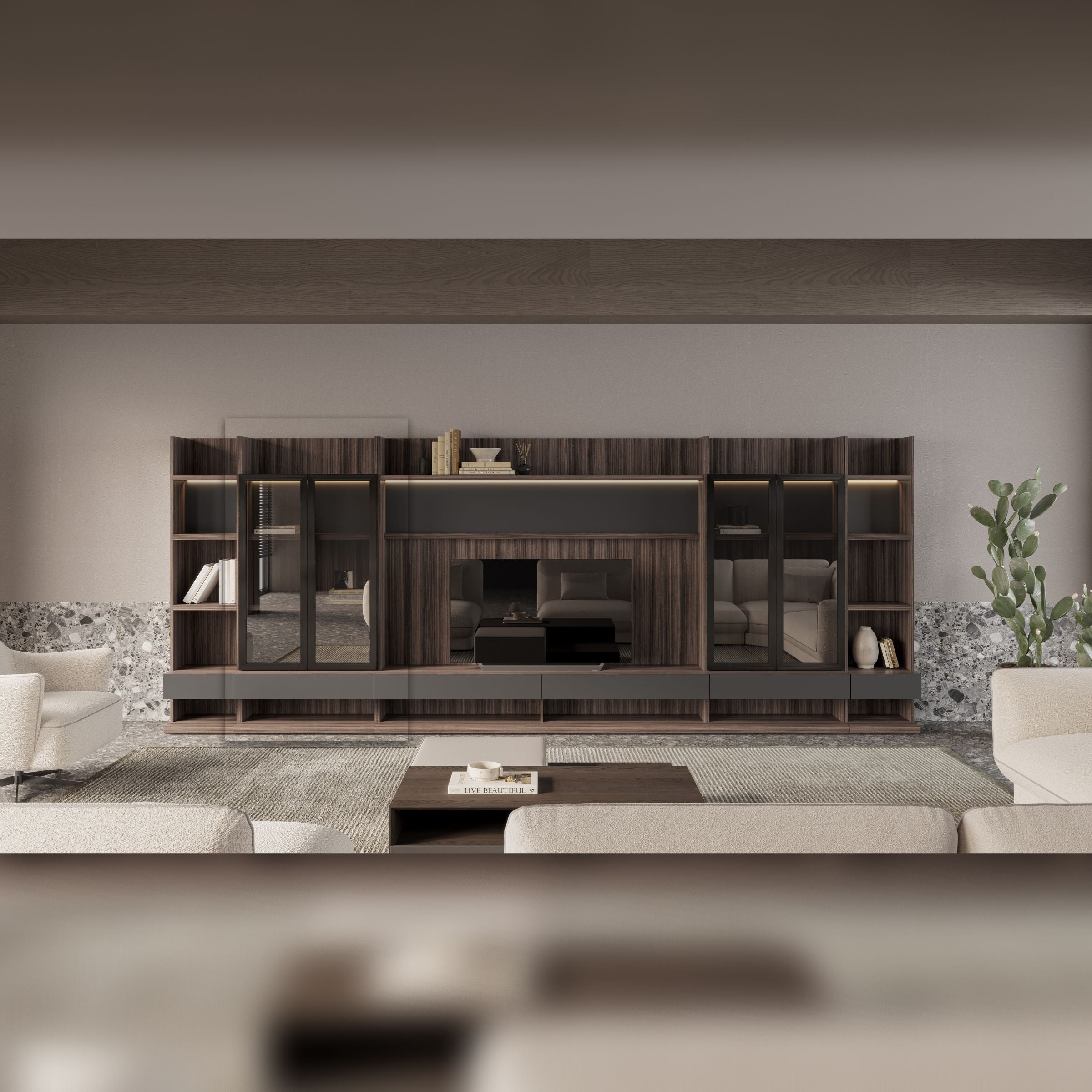 Pre-order 25 Days Delivery Lipa Glass Door Block Module - Modular TV / Wall Unit YOLIPA-GDB -  Bookcases - ebarza Furniture UAE | Shop Modern Furniture in Abu Dhabi & Dubai - مفروشات ايبازرا في الامارات | تسوق اثاث عصري وديكورات مميزة في دبي وابوظبي